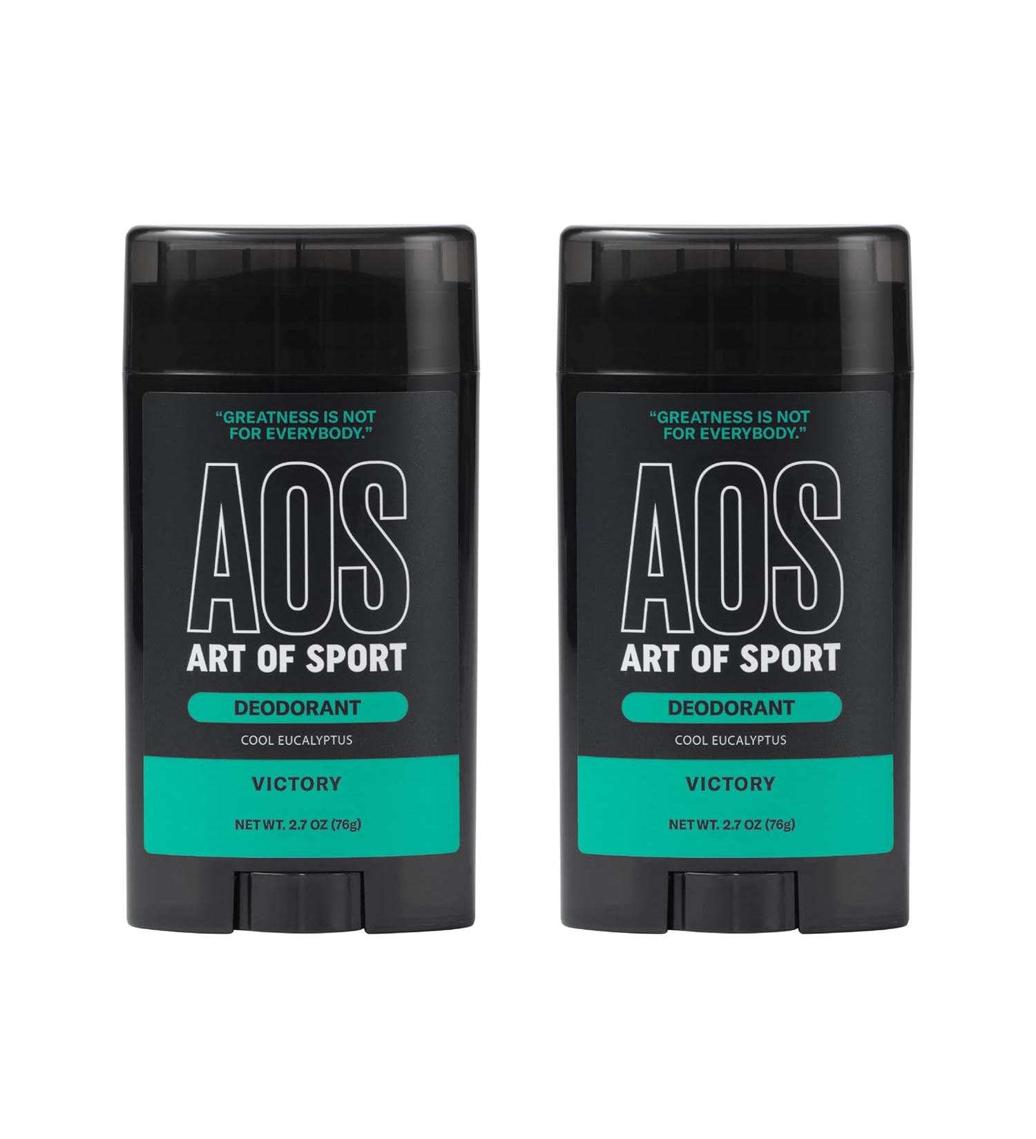 Art of Sport Men’s Deodorant Aluminum Free Eucalyptus Fragrance Made with Natural Botanicals - 2.7 Oz - Pack of 2 - Buy Online on GoSupps.com