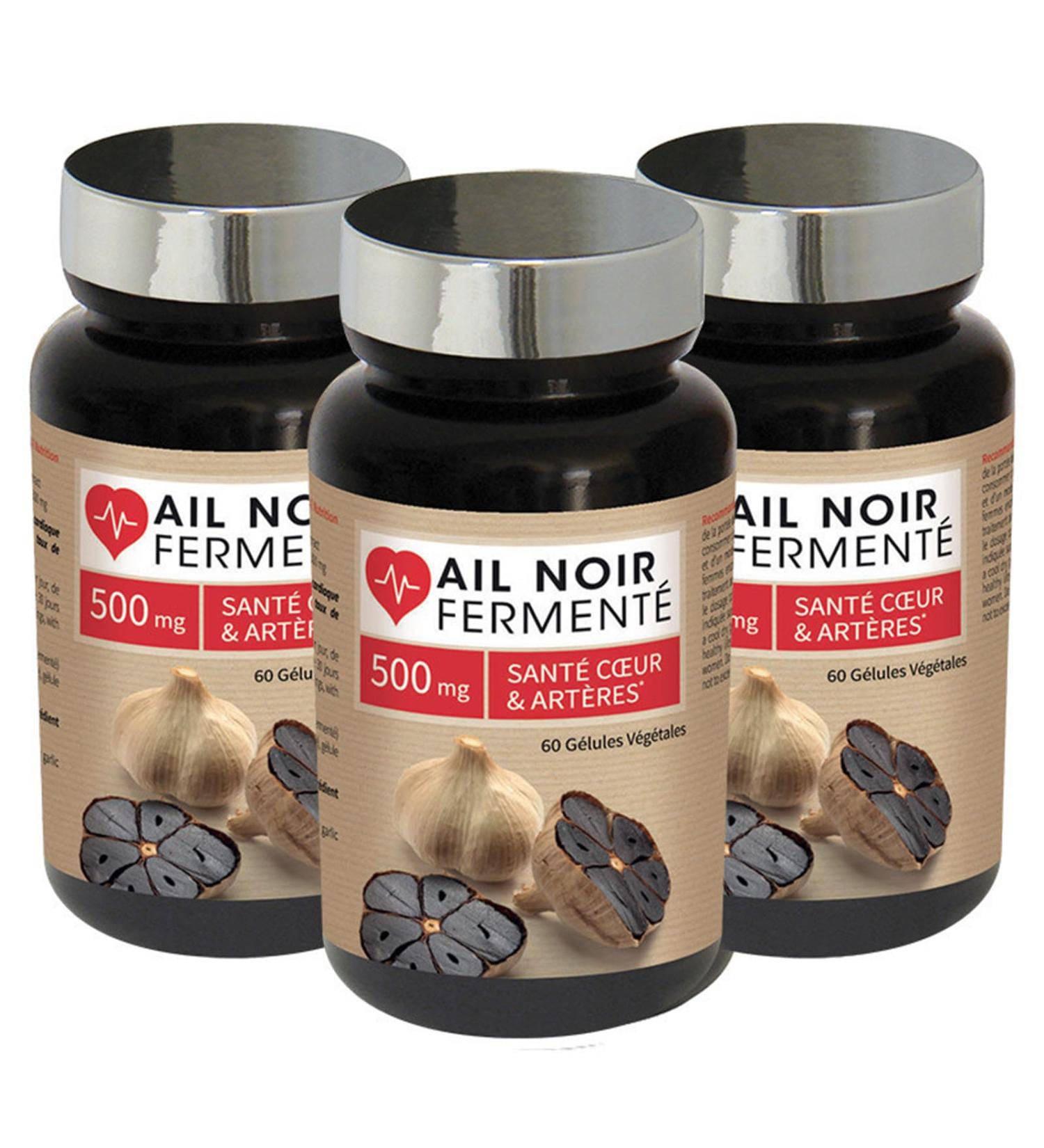 NUTRIEXPERT Fermented Black Garlic - Helps Maintain Heart and Vascular Health - Gluten Free - Pack of 3 - Buy Online on GoSupps.com