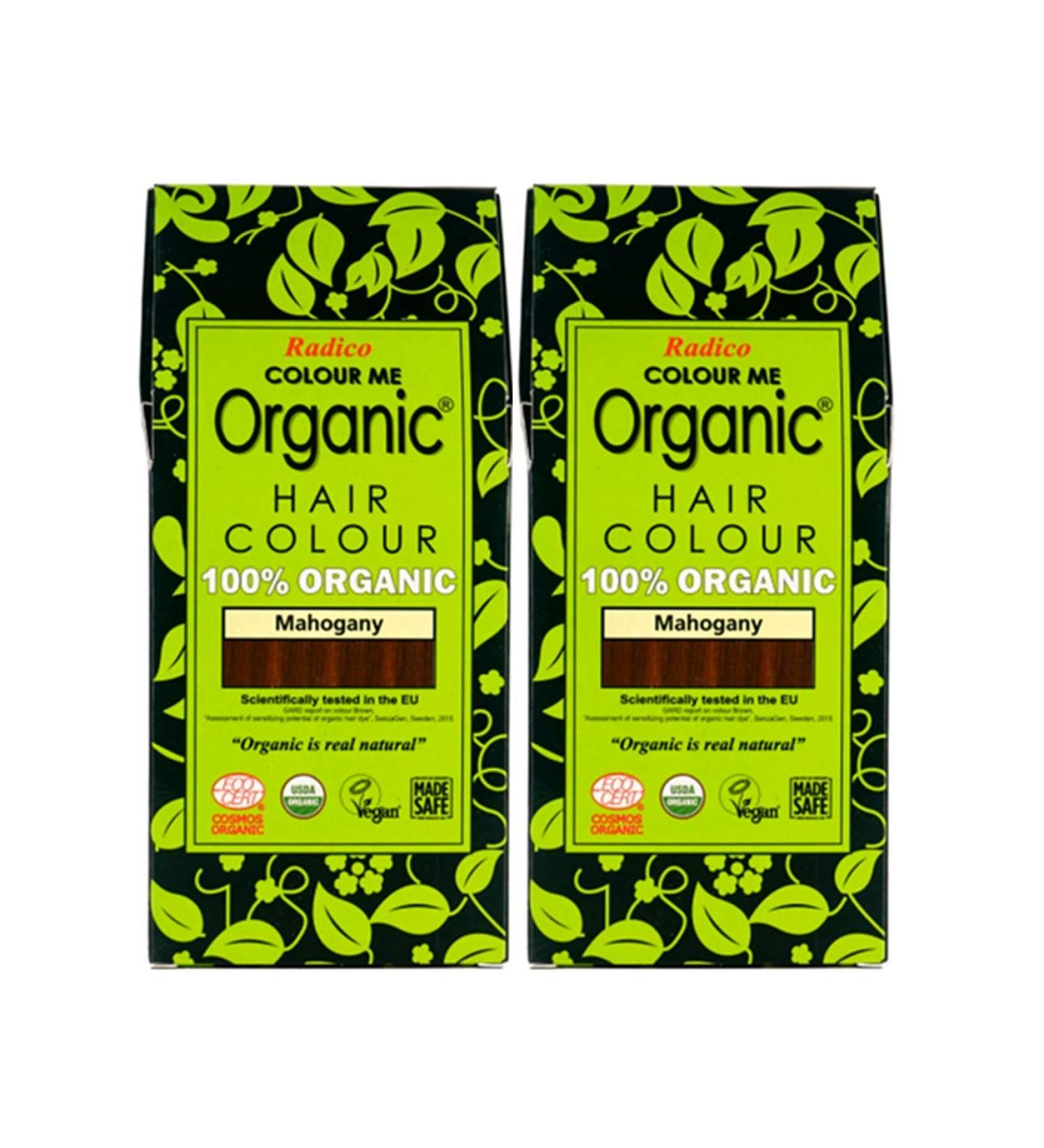 Radico Colour Me Organic Plant-Based Hair Colour Mahogany 2 x 100g - Buy Online on GoSupps.com
