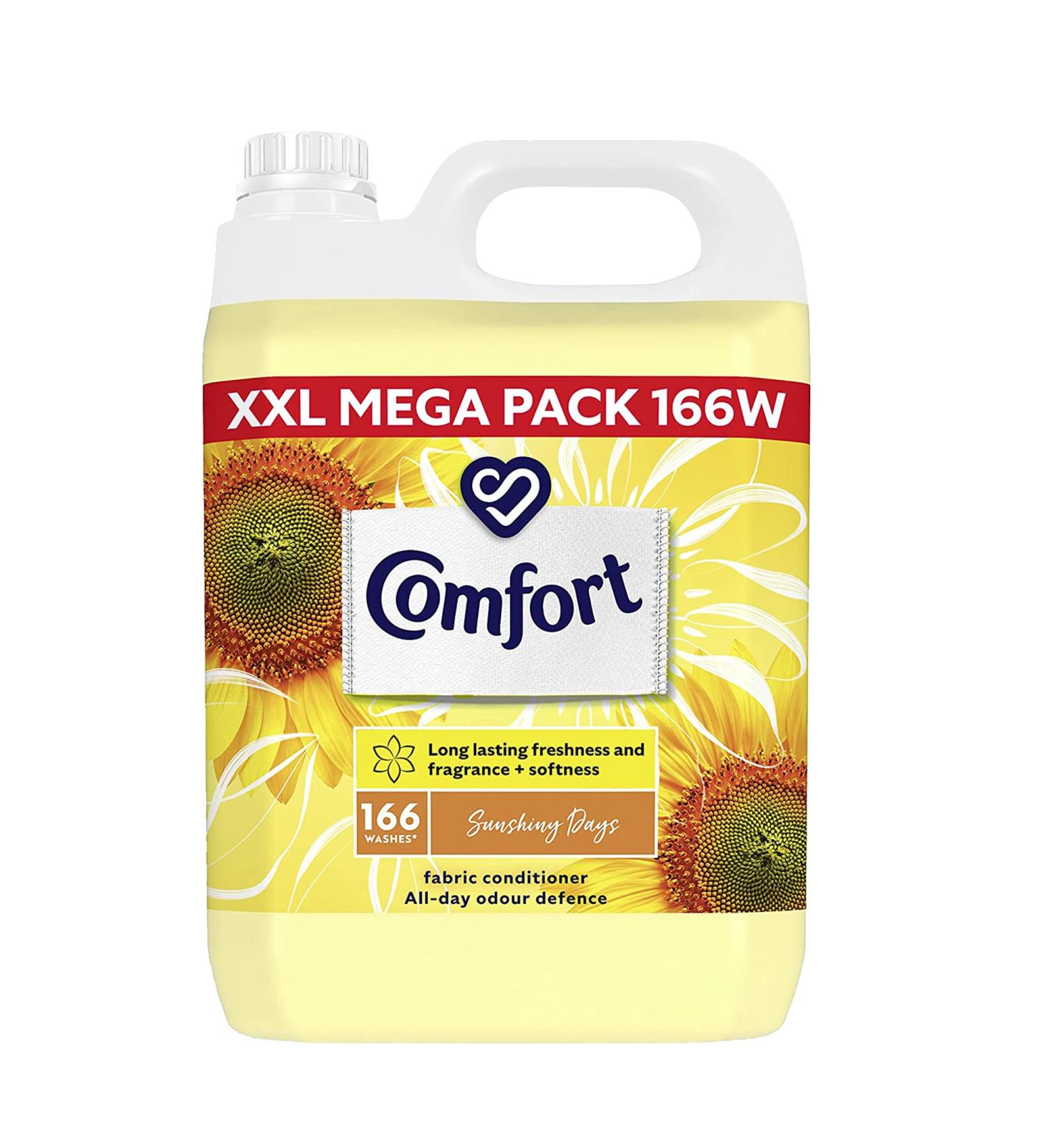 Comfort Sunshiny Days Fabric Conditioner Odour Protection Fabric Softener Stay Fresh Technology Household Supplies Laundry Conditioner(XXL Pack 166 Washes 5L Clothes Freshener by Direct Mart) - Buy Online on GoSupps.com