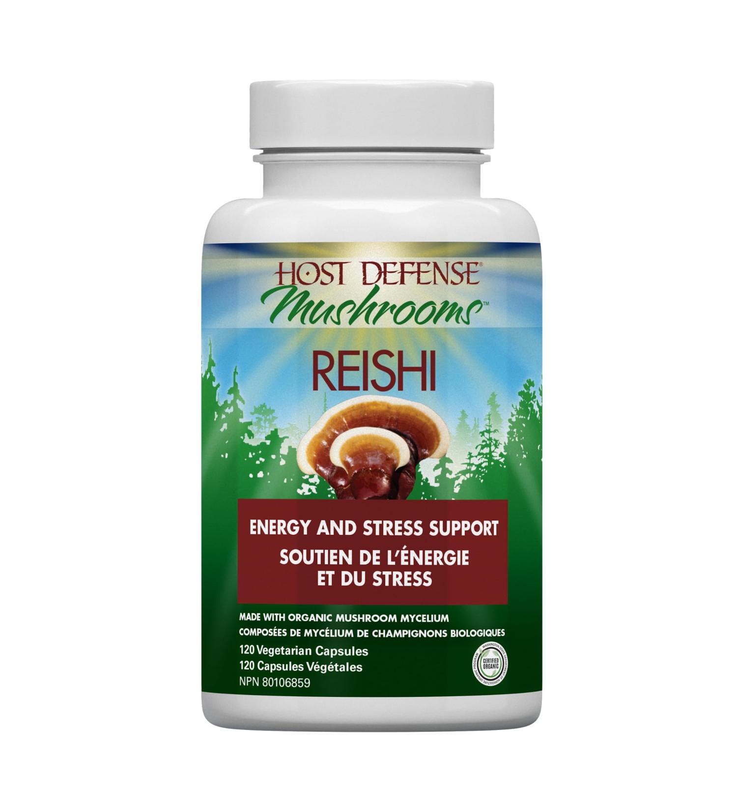 Host Defense Reishi Mushroom Capsules - 120 Count Liver Health Support Boost Energy & Stress Resistance with Polysaccharides & 1000mg Mushroom per Serving - Mushroom Supplements for natural immunity Mushroom Powder Extract Pills Host Defense Mushrooms 120 - Buy Online on GoSupps.com