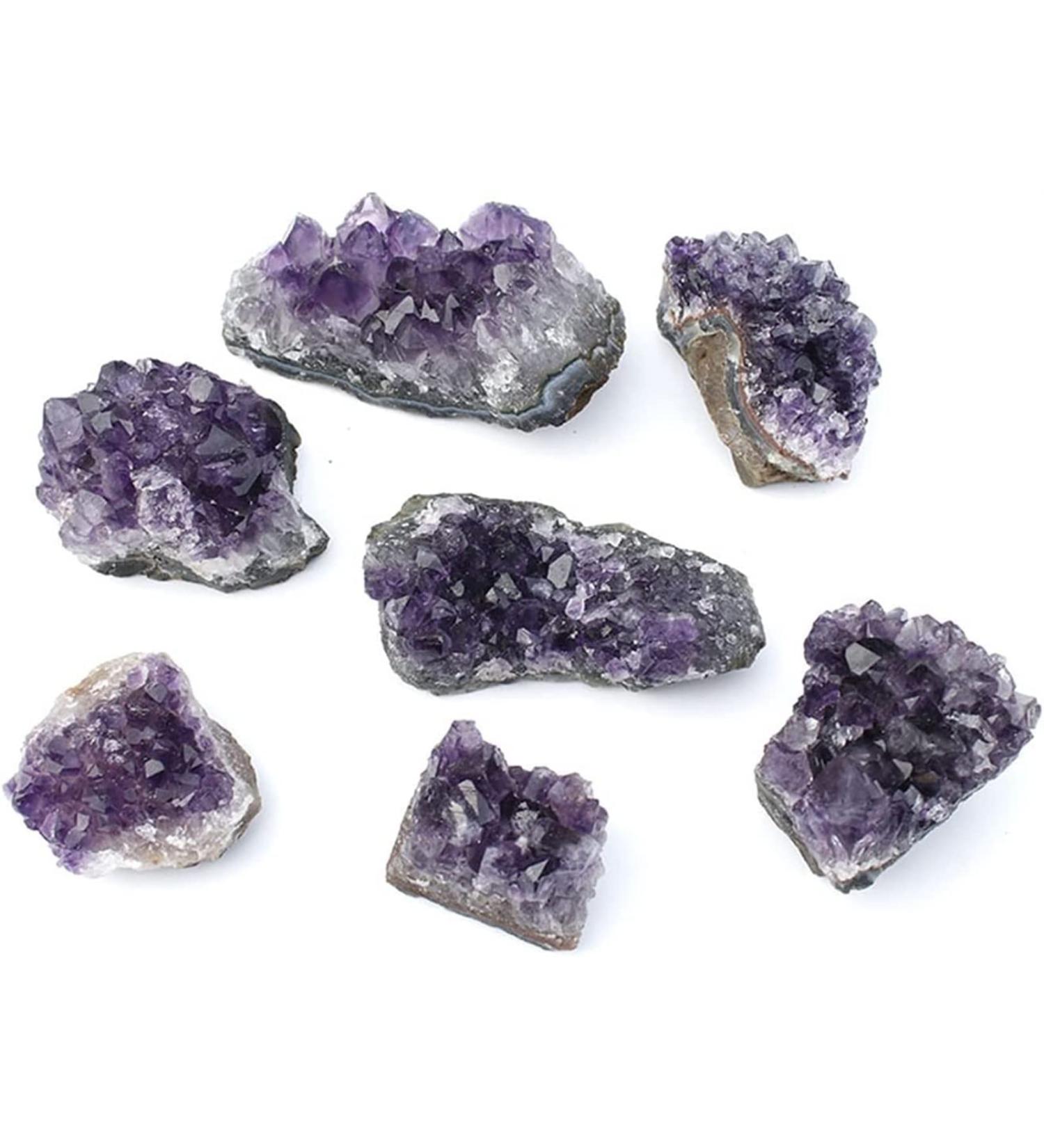 Amethyst Rough Stone 1 Kg Natural Brazil Amethyst Crystal Cluster for Home Decor - Buy Online on GoSupps.com