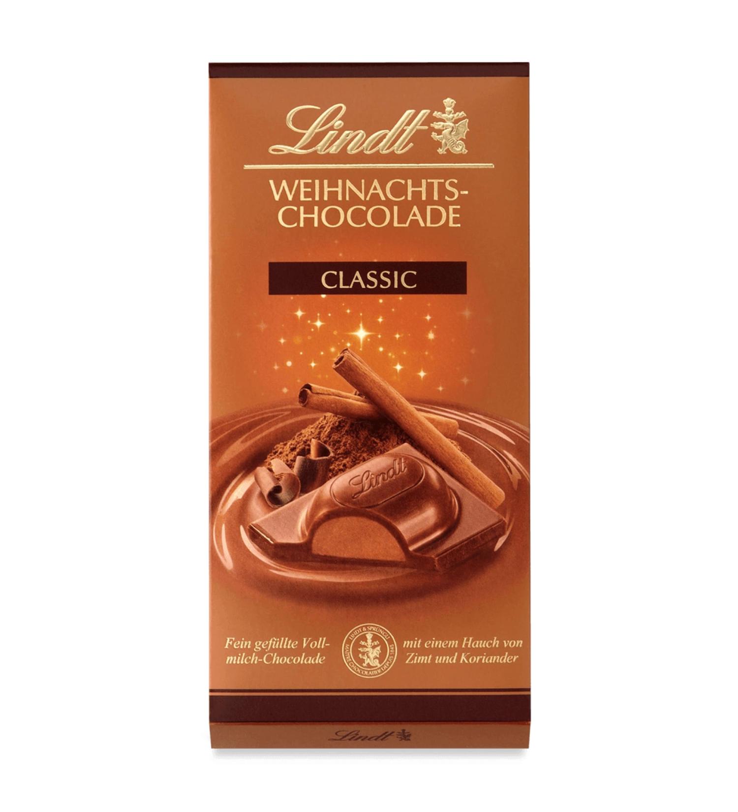  Lindt & Spr ngli Lindt Classic 4 x 100g Whole Milk Chocolate Deliciously Stuffed with Nut Cream - Refined with a touch of Cinnamon and Cilantro - Christmas Gift - Buy Online on GoSupps.com