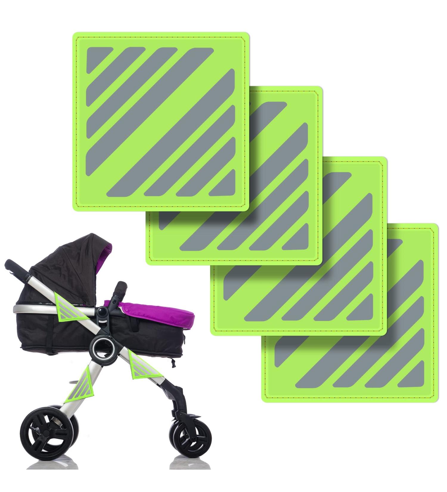 Leboom Reflectors Stroller Set - 4 Universal Safety Reflectors with Velcro for Strollers Buggies and Bicycle Trailers - Buy Online on GoSupps.com