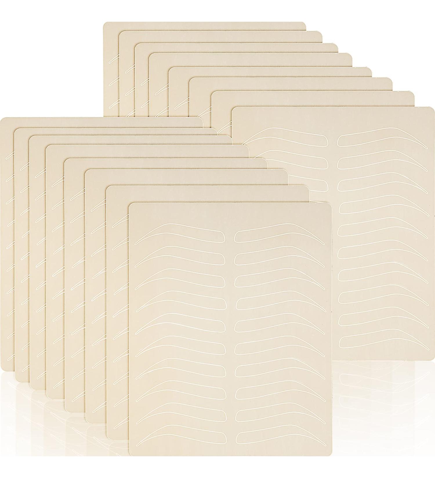 16-Piece Double-Sided Practice Skin for Microblading Eyebrows - White Silicone Makeup Skins for Brow Tattoo Practice - Buy Online on GoSupps.com