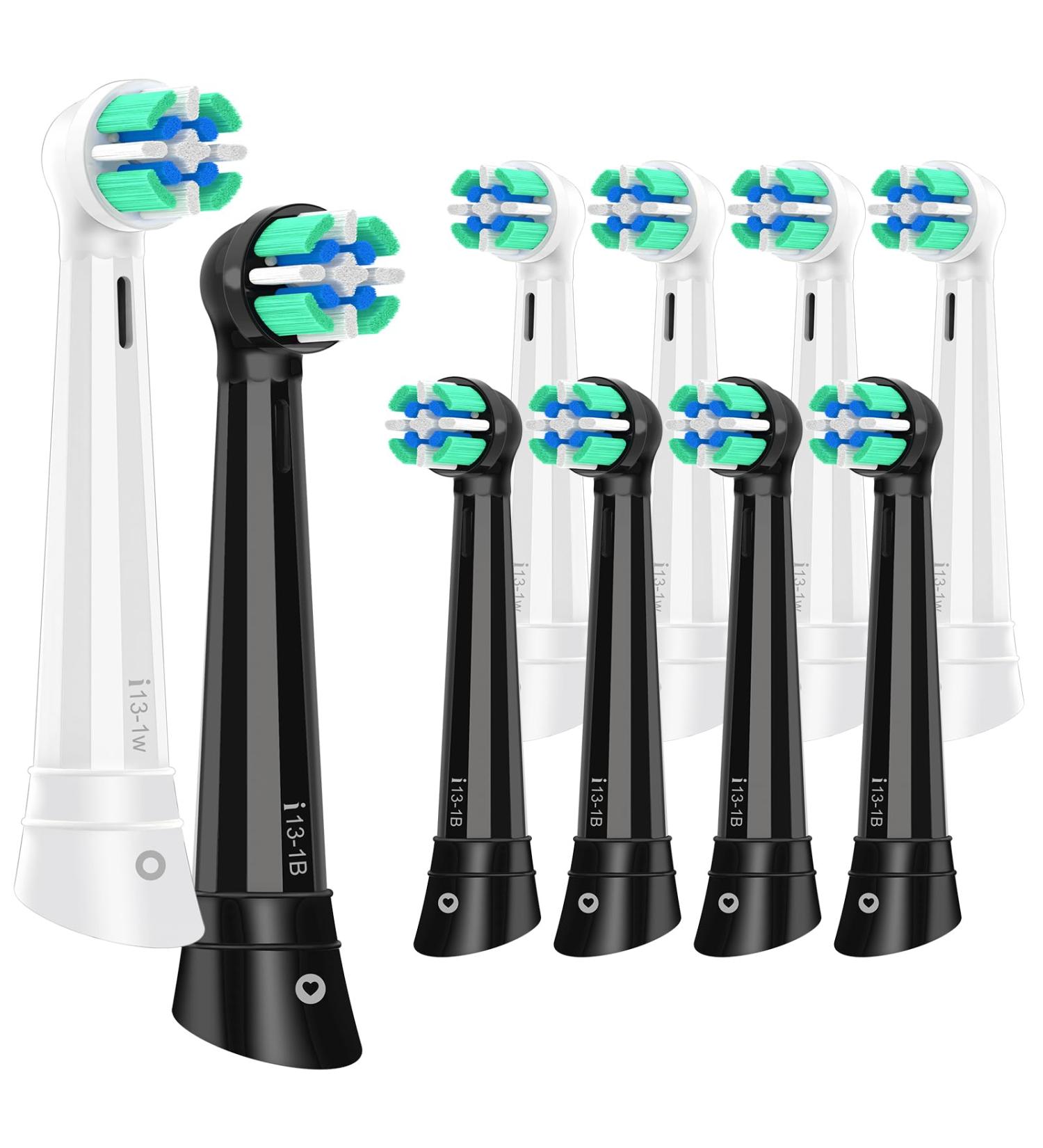 Replacement Toothbrush Heads for Oral-B iO Series - Ultimate Clean (5 Black + 5 White - Buy Online on GoSupps.com