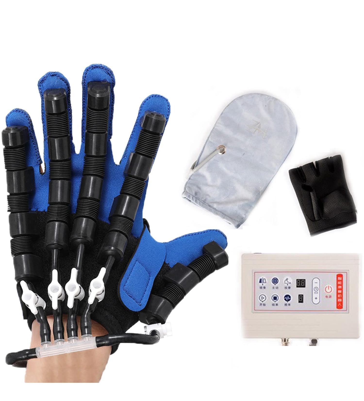Rehabilitation Robot Gloves Finger Gloves for Stroke Hemiplegia Patients Straightening Brace Guard Protector with Single Finger Training and Mirror Mode(Size:Right-L) - Buy Online on GoSupps.com