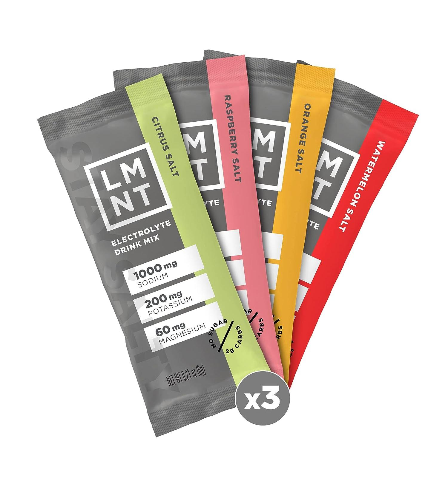 LMNT Recharge Electrolyte Hydration Powder - Keto & Paleo Friendly, Sugar-Free Variety Pack (12 Sticks) - Buy Online on GoSupps.com