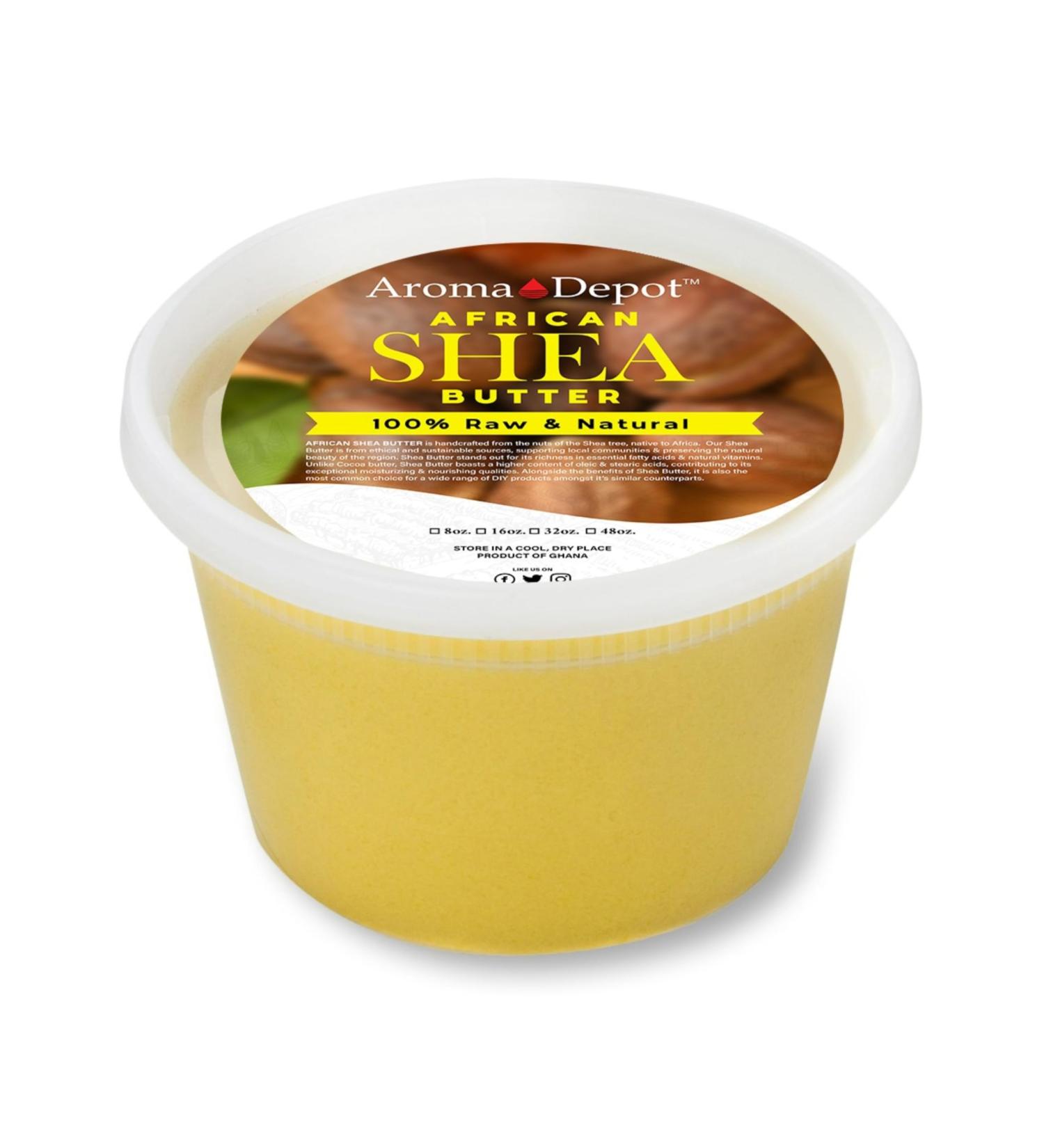 Raw African Shea Butter 12 oz - 100% Pure Natural Unrefined Gold Grade A for Dry Skin Hair & Face Moisturizing - Buy Online on GoSupps.com