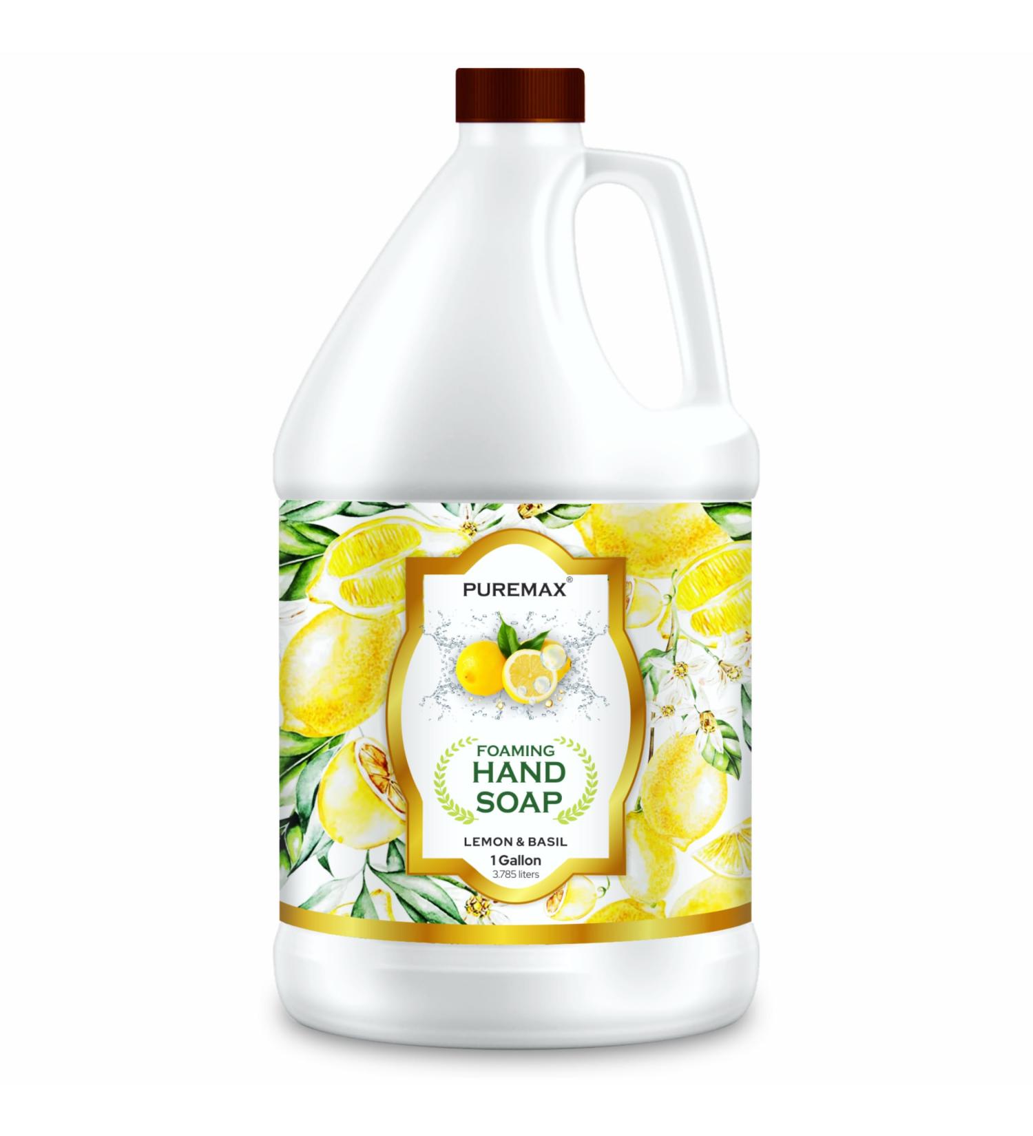 Foaming Hand Soap Refill Lemon Basil All-Natural Gentle & Moisturizing Made in USA 128 fl oz (1 Gallon) Lemon Basil 128 Fl Oz (Pack of 1) - Buy Online on GoSupps.com