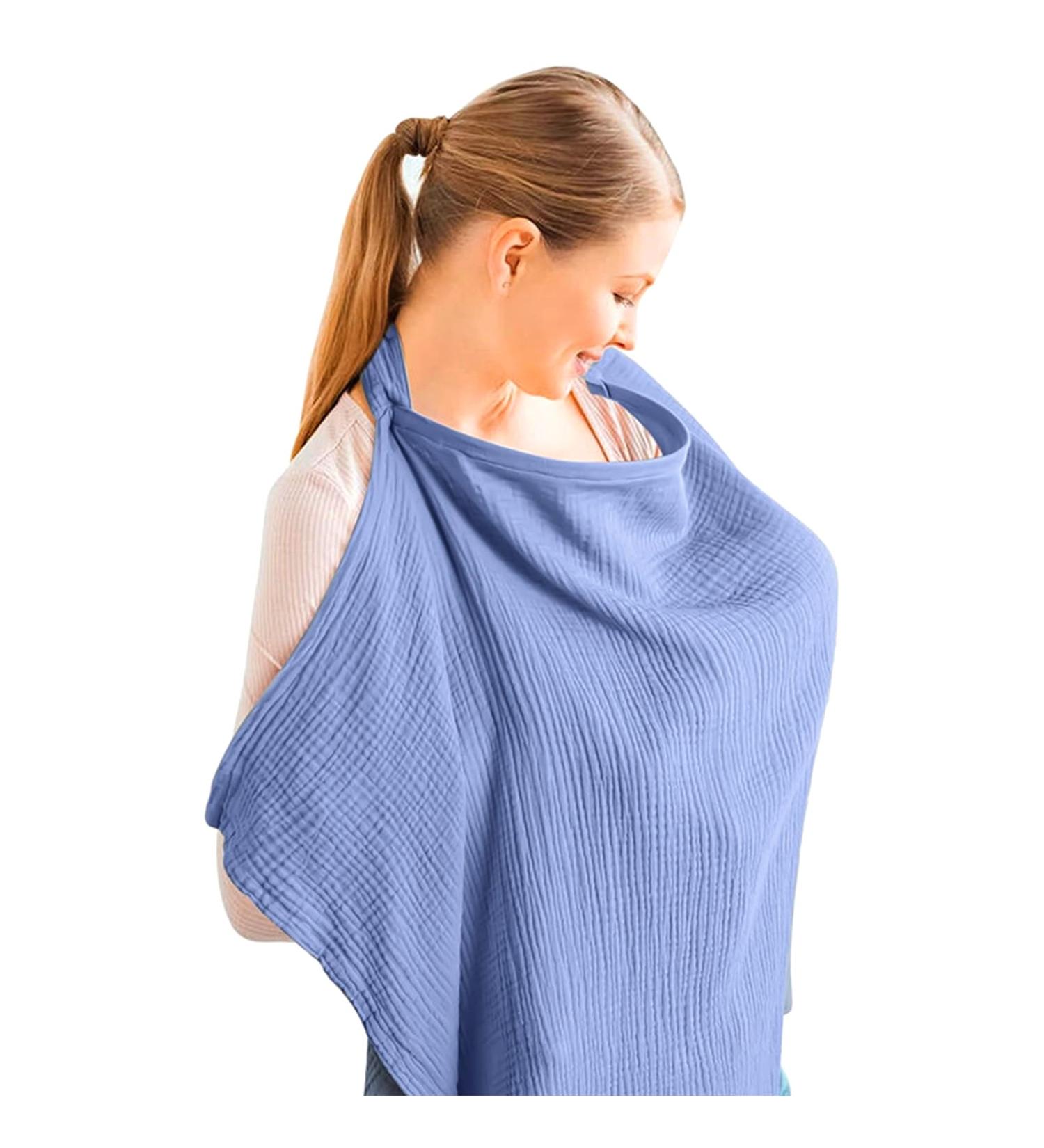 Breastfeeding Cover for On-the-Go Moms | Soft Cotton Adjustable Privacy Protection | Forhome Hill Blue - Buy Online on GoSupps.com
