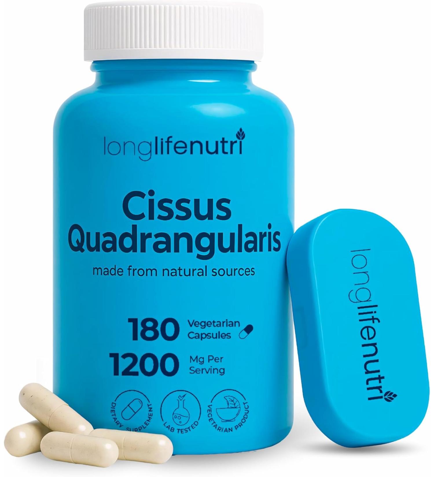 Cissus Quadrangularis Extract Capsules - Joint and Tendon Support Supplement | Reduce Pain & Promote Bone Health | 180 Vegetarian Pills - Buy Online on GoSupps.com
