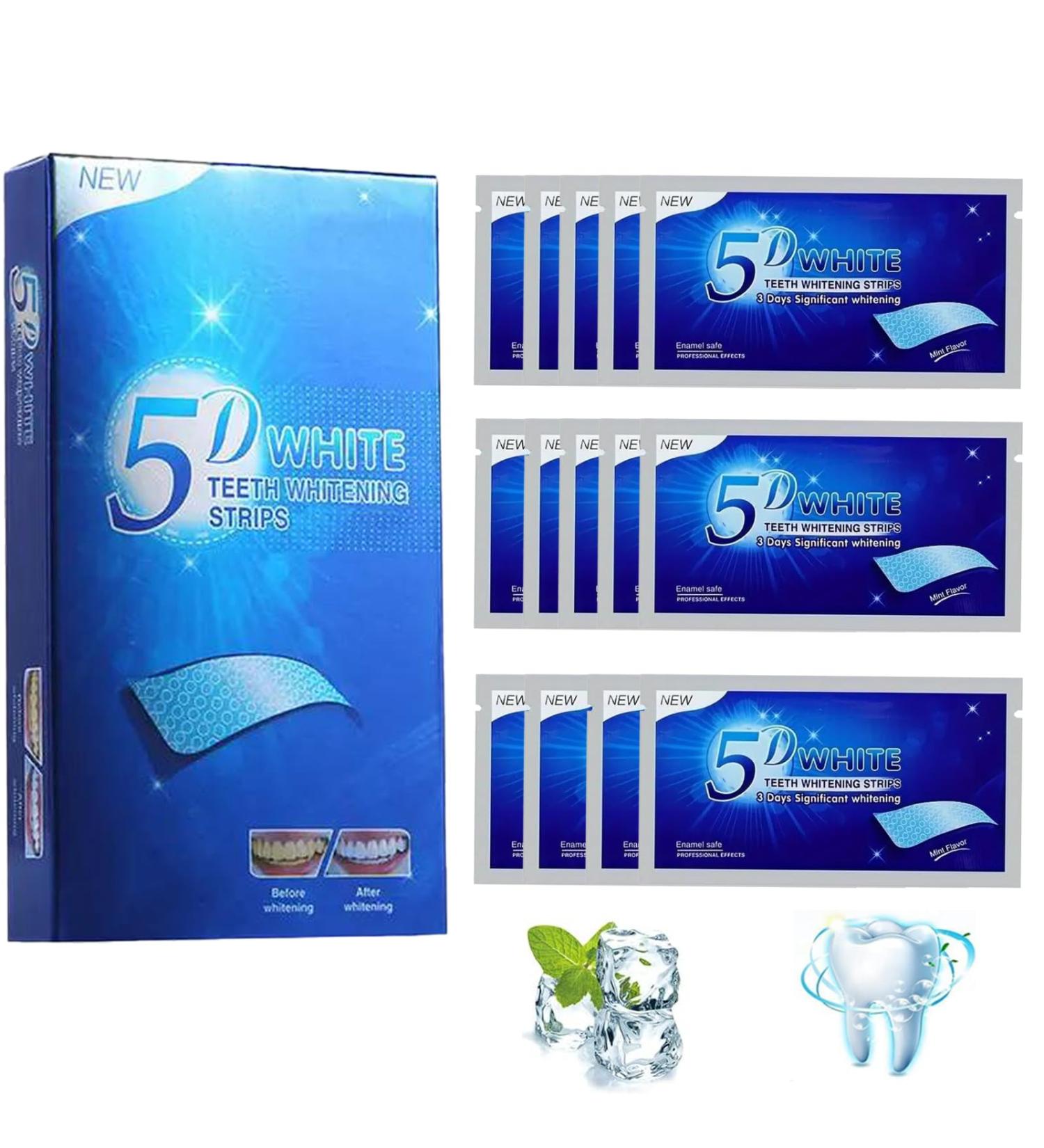 28 Teeth Whitening Strips - Fast Non-Sensitive Bleaching for Coffee Soda & Wine Stains | Shop Internationally - Buy Online on GoSupps.com