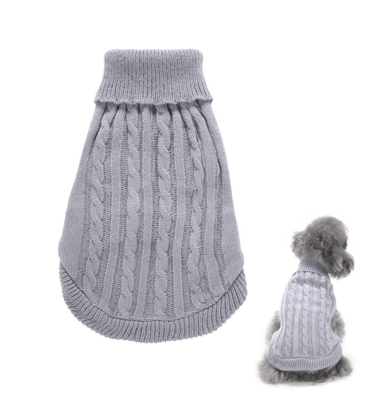 Christmas Dog Sweater - Turtleneck Knitwear Warm Winter Coat for Puppies & Dogs | Festive Pet Costume & Gift - Buy Online on GoSupps.com