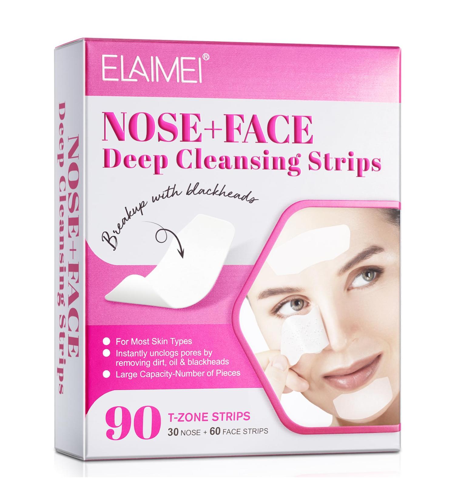T-Zone Blackhead Pore Strips 90pcs - Deep Cleansing Nose & Face Strips for All Skin Types | Blackhead Removal for Men & Women - Shop Internationally - Buy Online on GoSupps.com