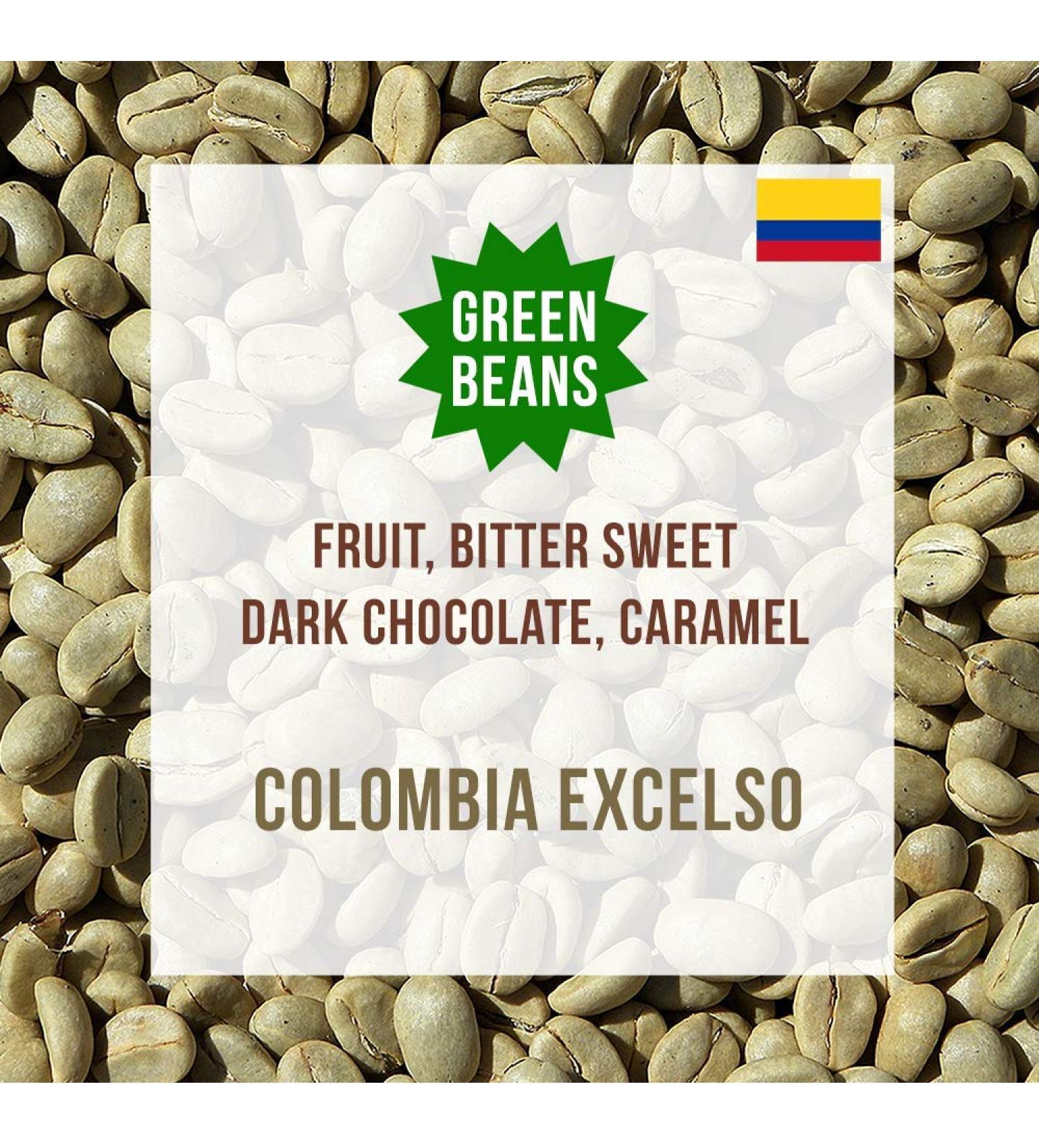 Coffee World | Colombia Excelso (Rainforest Alliance) Single Origin Arabica Raw Unroasted Green Coffee Beans - for Coffee Roasters/Roasting (1.8KG)
