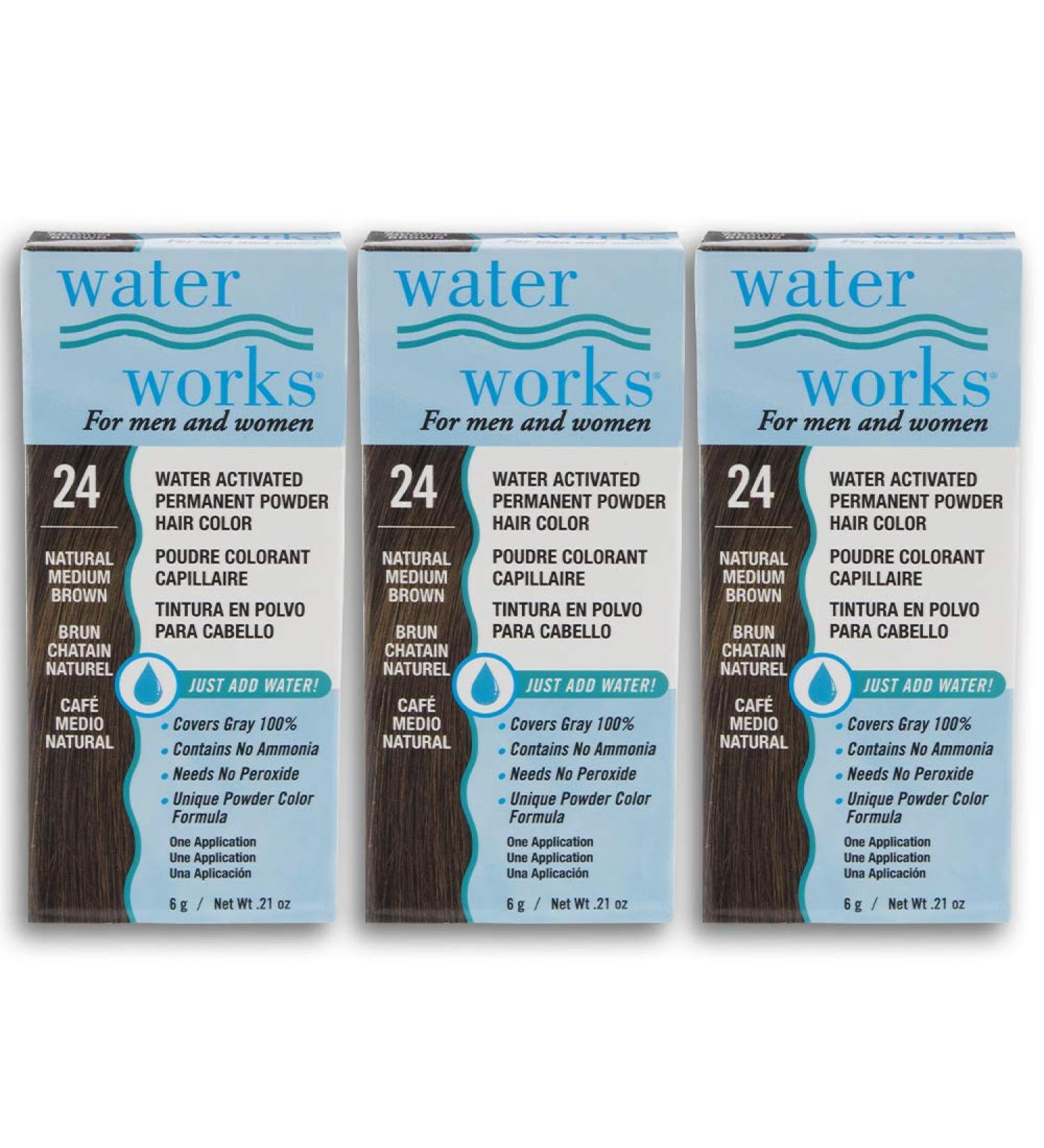 Buy Water Works Permanent Powder Hair Color - Medium Brown (3 Packs) | International Shipping Available - Buy Online on GoSupps.com