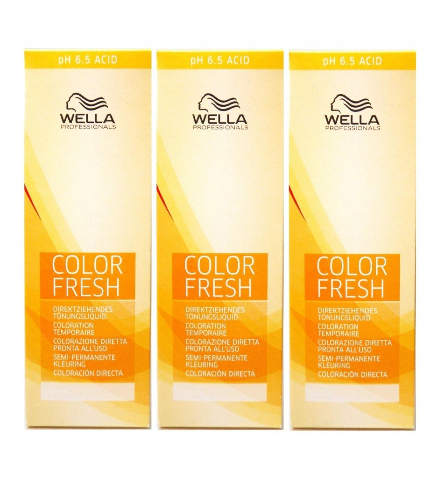 Wella Color Fresh Acid 9/3 light blonde gold 3 x 75 ml tinting liquid gel tint pH 6.5 CF