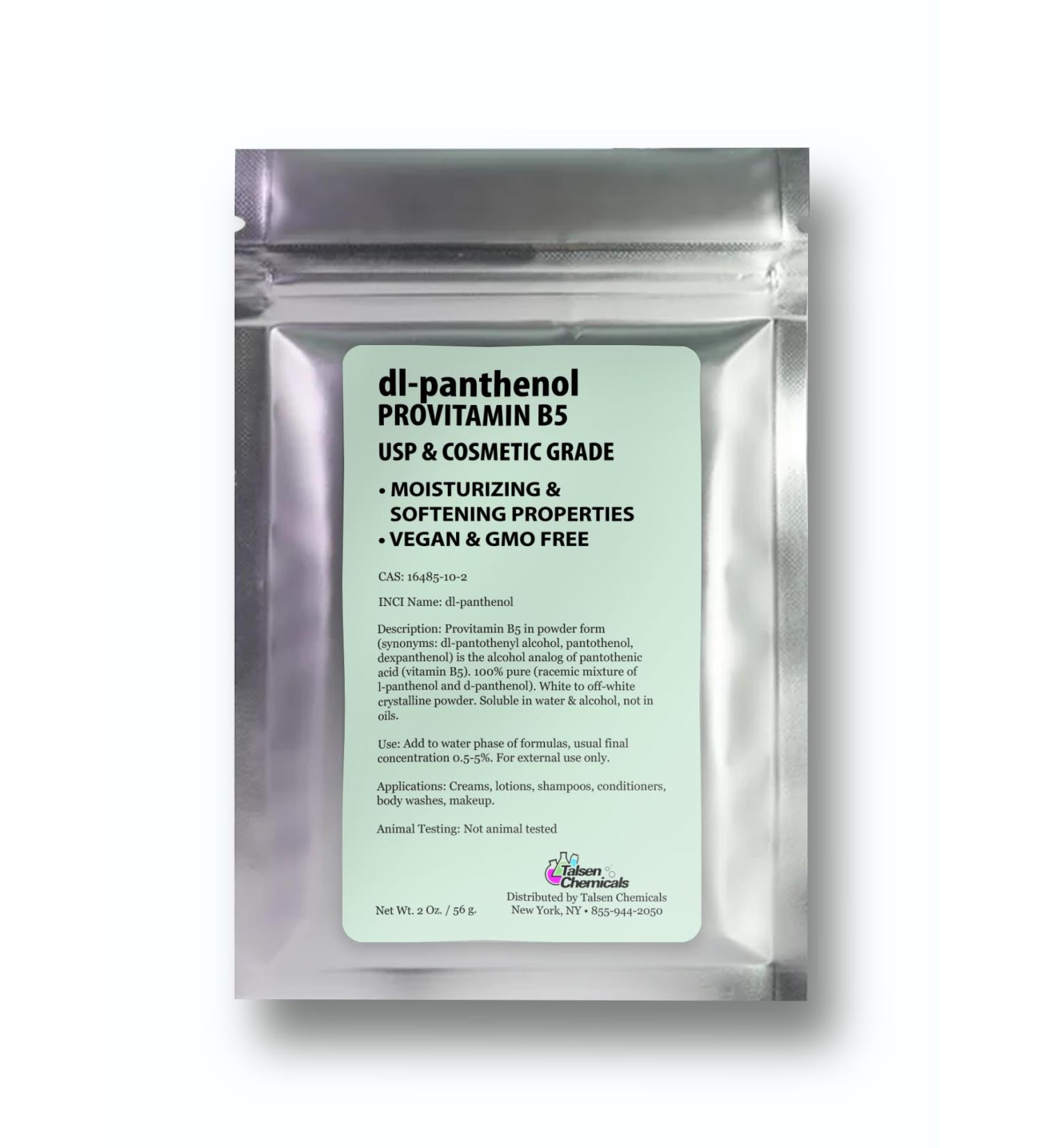 Provitamin B5 Powder dl-Panthenol DIY Panthenol Solution and Panthenol for Hair and Skin Moisturizer (2 Ounce / 56 Gram) 2 Ounce (Pack of 1) - Buy Online on GoSupps.com