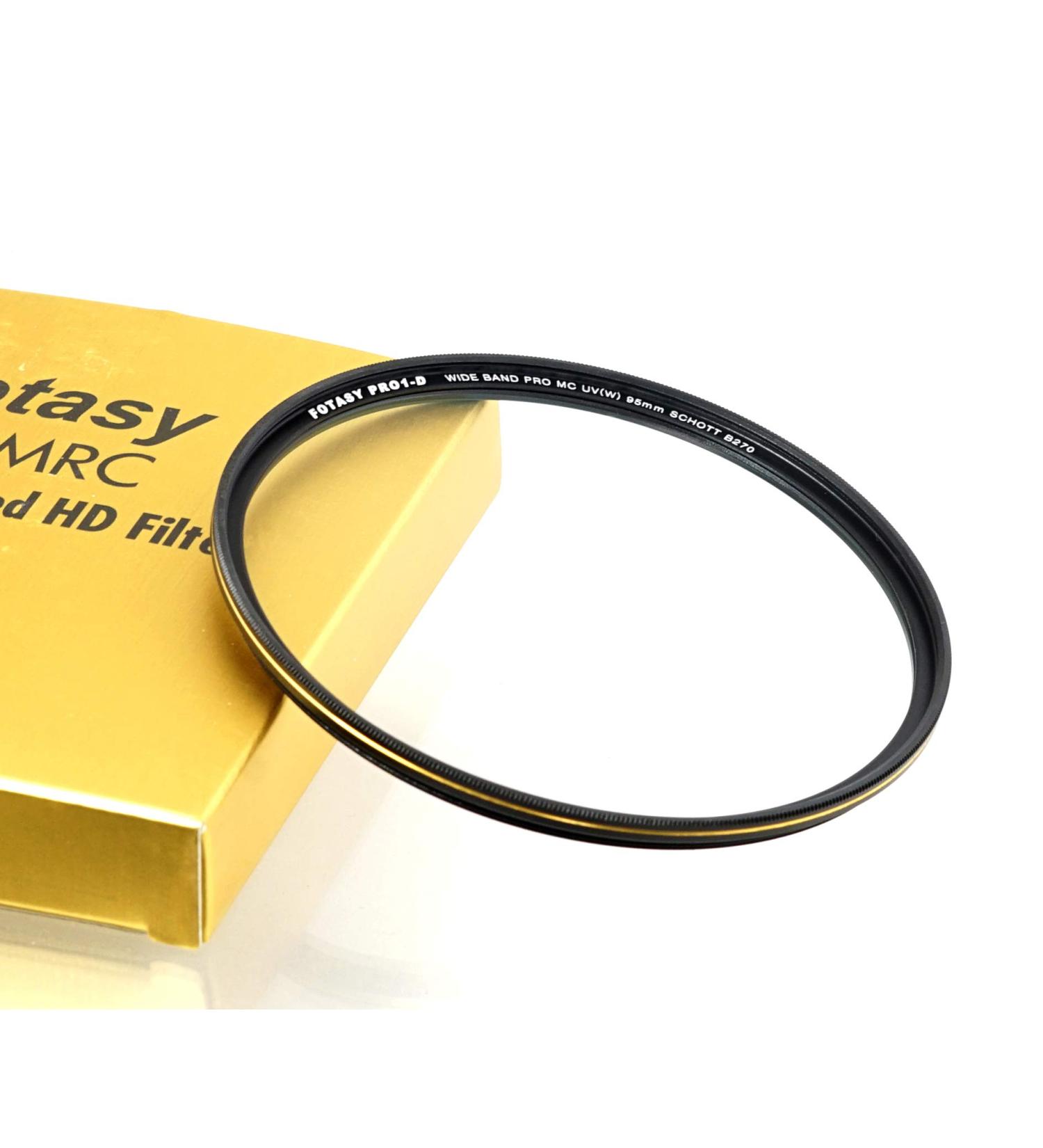 Fotasy 95mm Ultra Slim UV Filter with MRC Coatings, 18-Layer Multi-Coated MCUV Filter, 99.7% Transmission Rate, Schott B270 Glass - 95mm Black - Buy Online on GoSupps.com