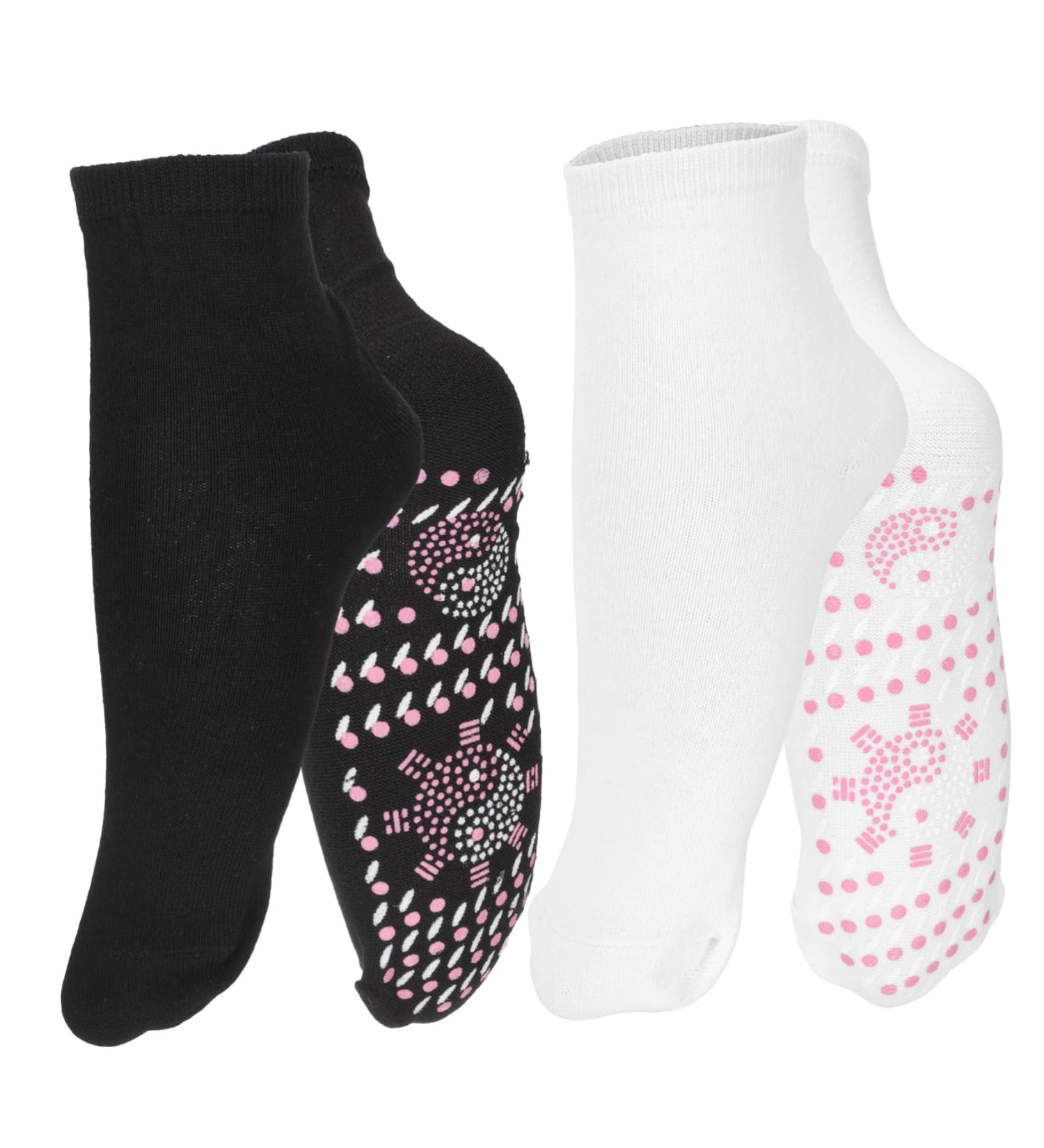 ABOOFAN Winter Socks - 4 Pairs Electric Foot Warmers for Men & Women - Cozy Heating Cotton Stockings - Buy Online on GoSupps.com