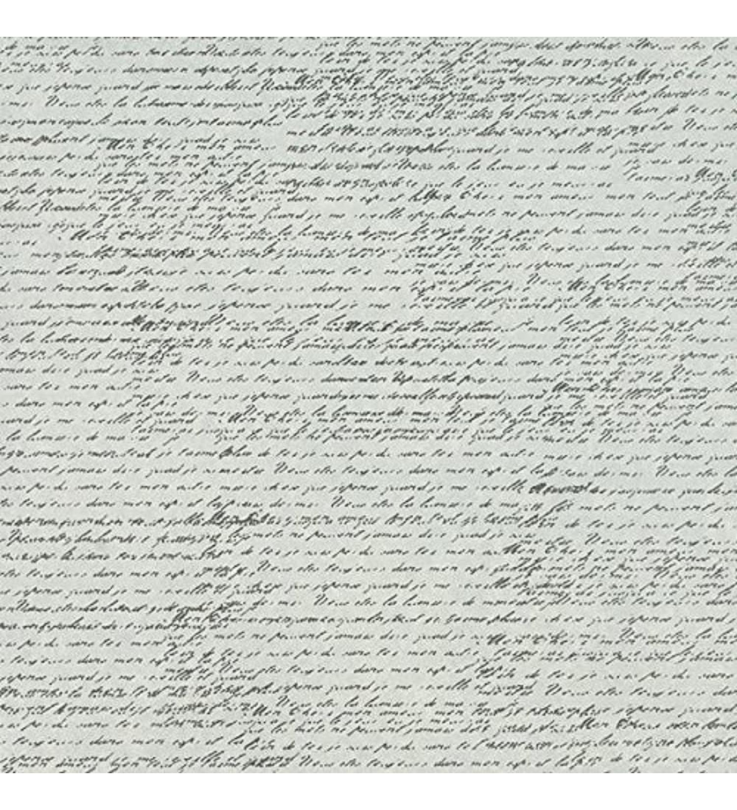 Canvas Tissuestock Printed French Script 12-Inch by 12-Inch Ivory 10-Pack 12 x 12 Inch