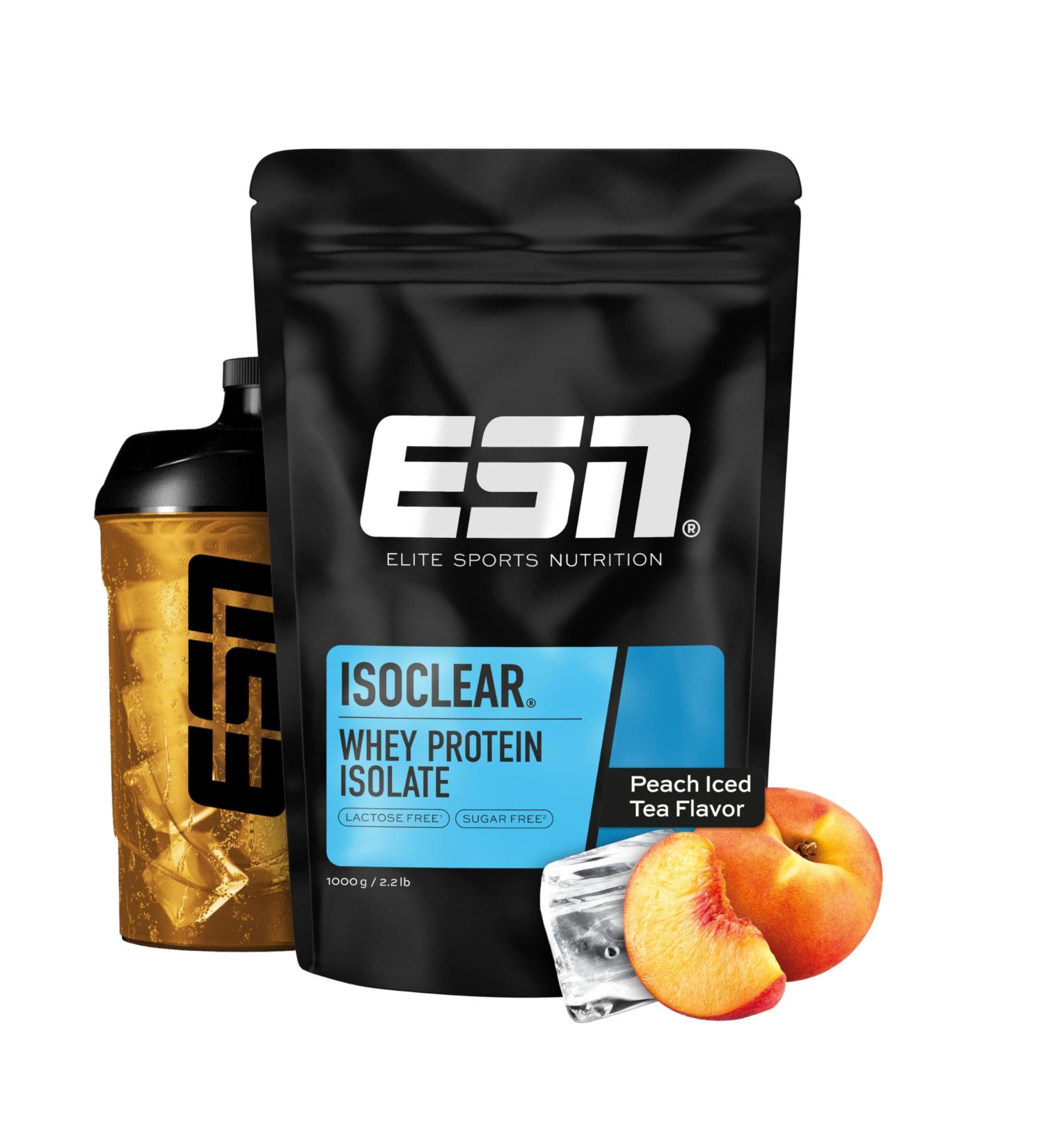 ESN ISOCLEAR Whey Isolate Protein Powder 1000 g Glac la p che boisson prot in e au go t fruit et d licieux clear Whey - fabriqu en Allemagne Glac la p che 1 kg (lot de 1) - Buy Online on GoSupps.com