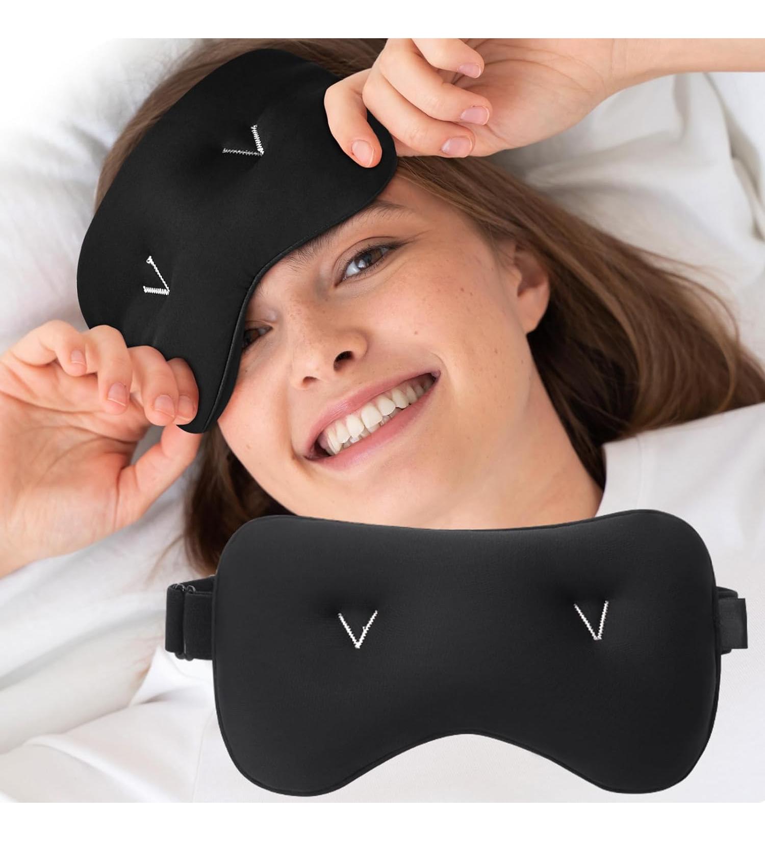 Umisleep Black Weighted Eye Mask - 8 Oz | Relaxation and Deep Sleep Aid - Buy Online on GoSupps.com