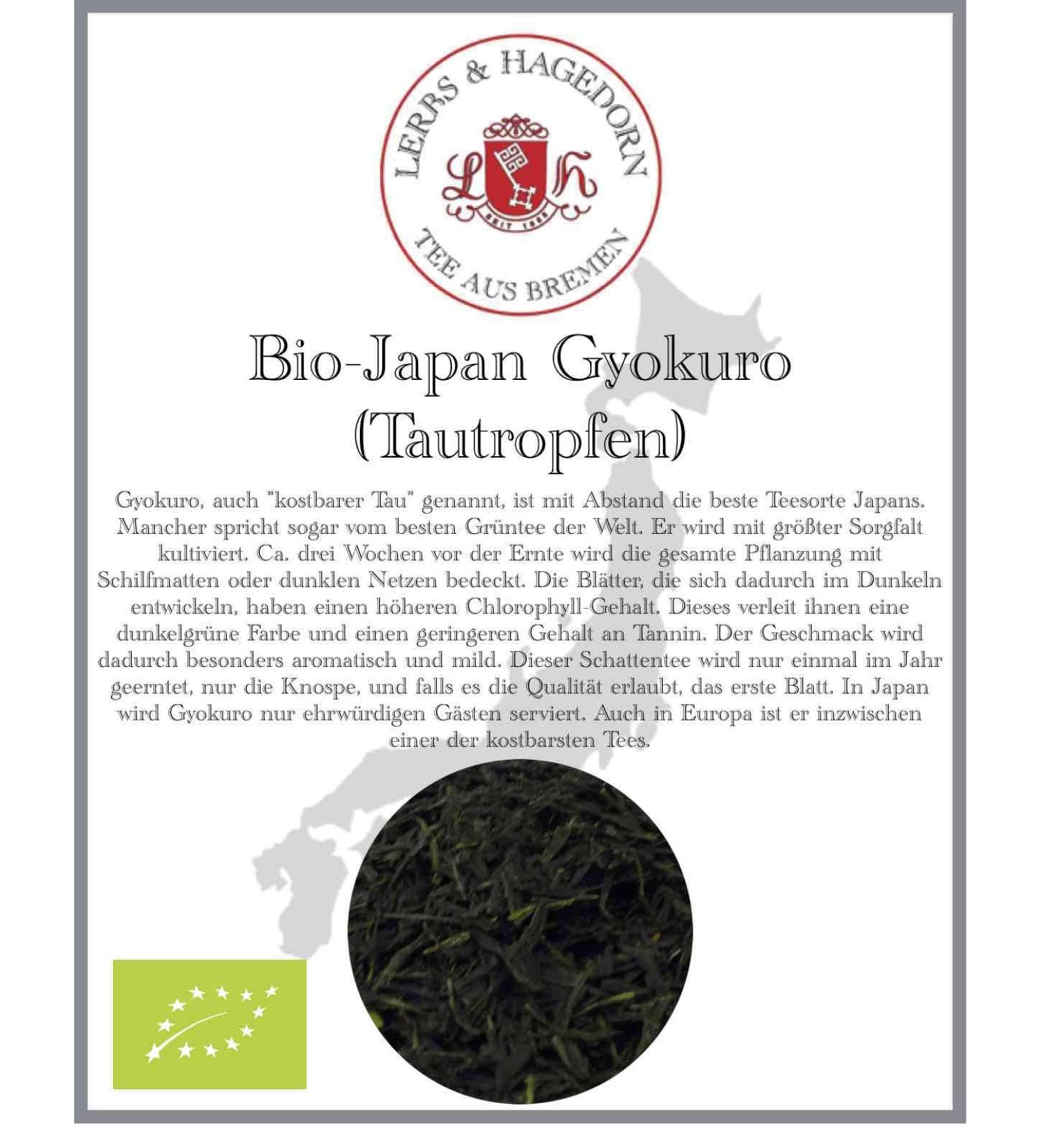  Lerbs & Hagedorn Bio-Black Line Japan Gyokuro (dive drops) 250g - Buy Online on GoSupps.com
