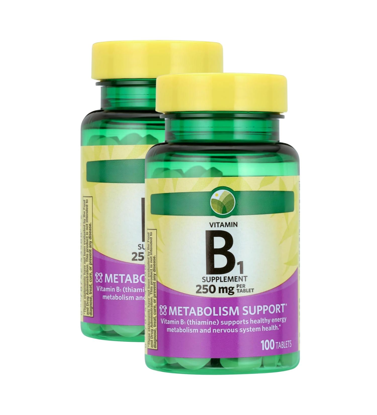 KP+ Vitamin B1 250 mg | Thiamine Supplement for Energy & Metabolism Support | 100 Tablets | Nervous System & Cellular Health | Pack of 2 - Buy Online on GoSupps.com