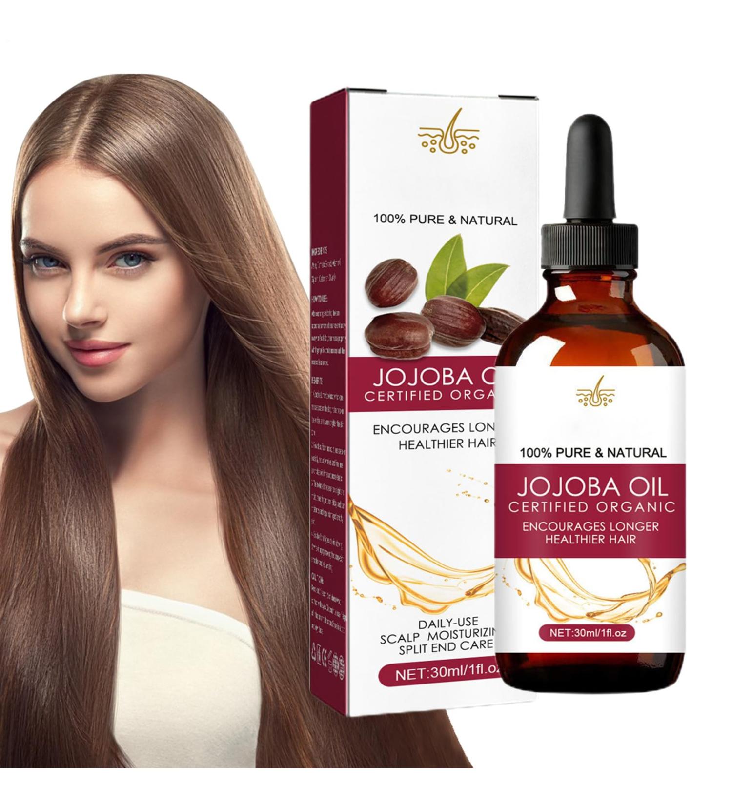 Natural Hair Growth Oil - Formula with Nourishing Jojoba Oil Strengthening for Fine and Weak Hair | Moisturizing Anti-Frizz Treatment 30ml to Boost Density and - Buy Online on GoSupps.com