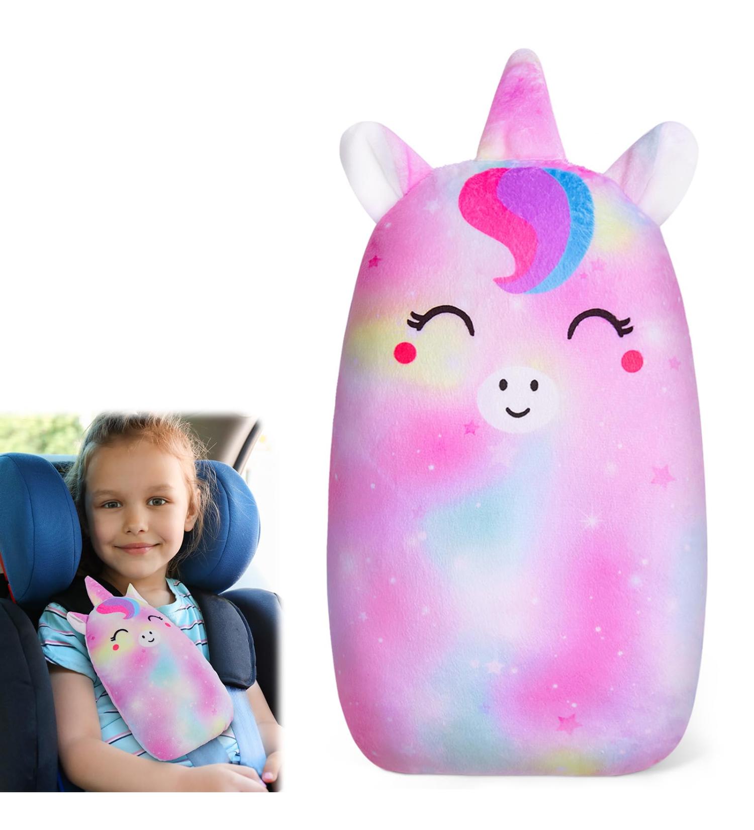 MHJY Cute Unicorn Seat Belt Pads for Kids - Pink Seatbelt Strap Cover for Comfortable Head and Neck Support - Toddlers, Girls, Boys - Buy Online on GoSupps.com