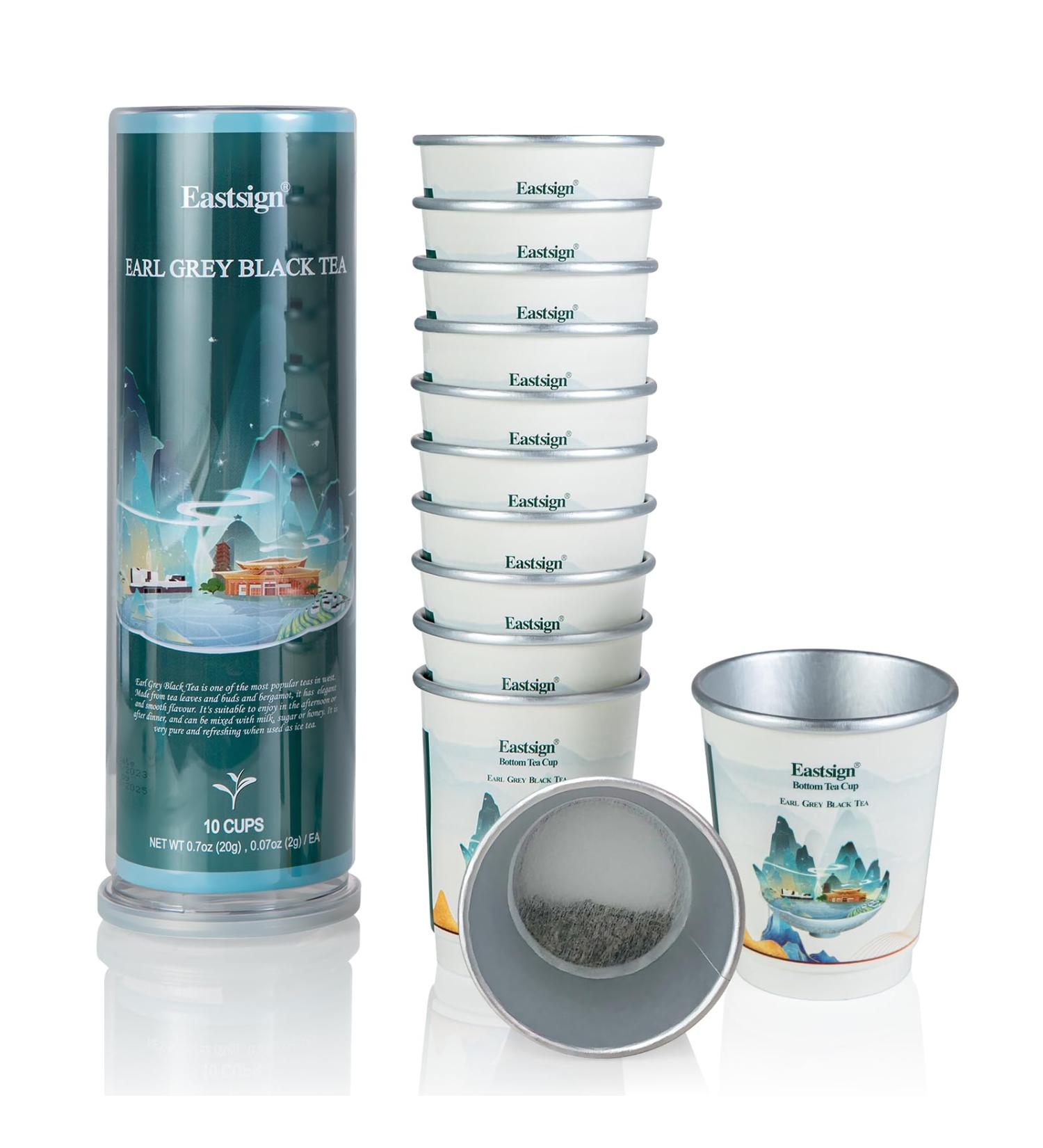 Eastsign Tea in a Cup Aluminum Made Black Tea 10 Cups in the Bottom Tea at The Bottom of The Cup Multi-Scene Use(EARL GREY BLACK TEA) - Buy Online on GoSupps.com