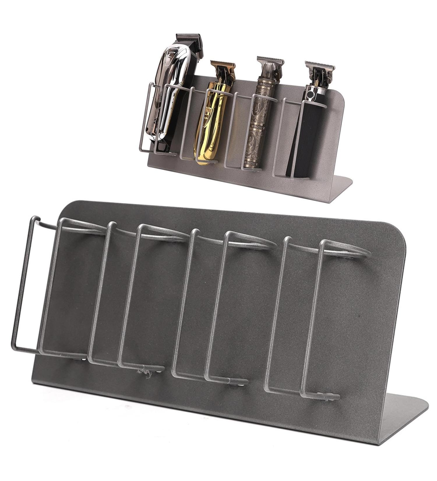 Barber Clipper Holder | Barber Hair Holder Stainless Steel Hair Tool Organizer Anti-Slip Salon Tools Box for Hairdresser Beard Shaver Hair Trimmer - Buy Online on GoSupps.com