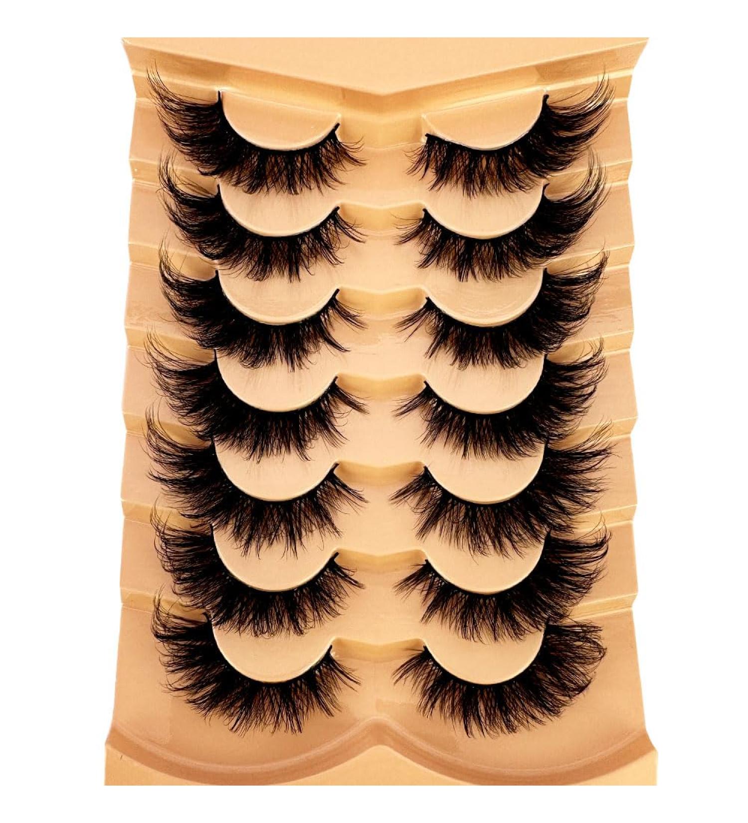 Shop 7 Pairs 3D Fluffy Wet Manga Lashes | Long Thick Natural Eyelash Extensions - Fast International Shipping - Buy Online on GoSupps.com
