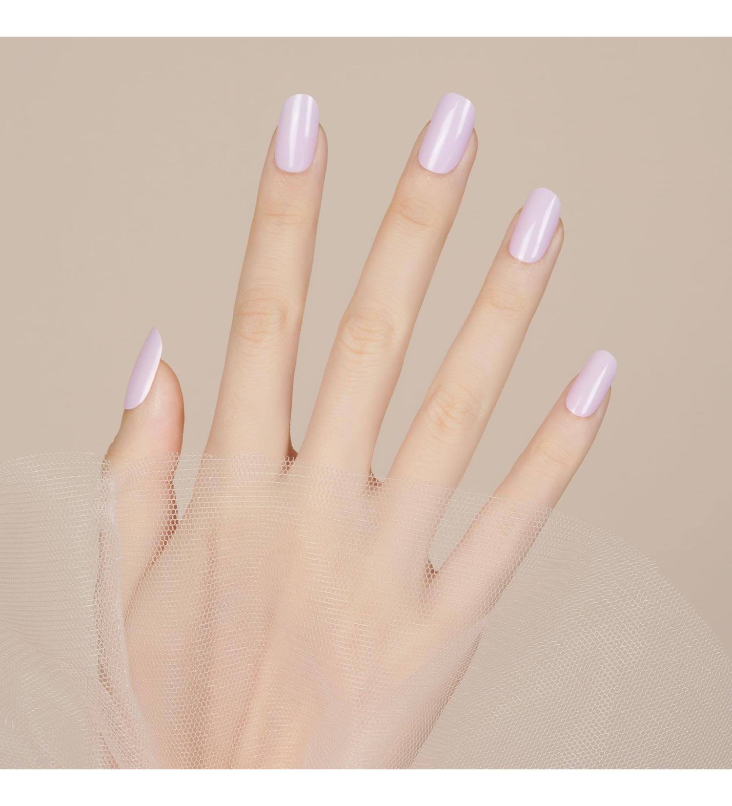 Shop Danni & Toni Violet Half Hardened Gel Nail Foils - Monochrome Purple Nail Stickers for Valentine's Day - 28 Premium Nail Wraps - Buy Online on GoSupps.com