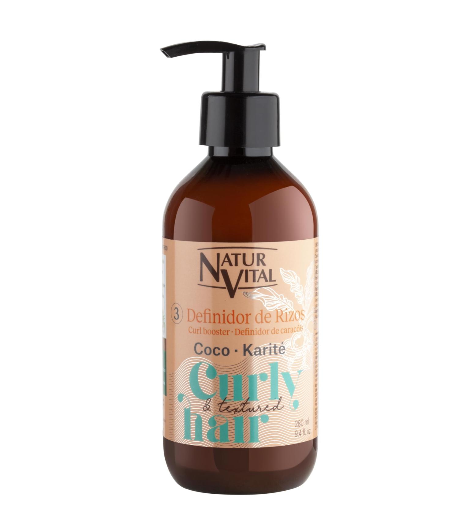  NaturVital NaturVital Curly Booster Curl Definer for curly wavy or textured hair coconut and shea cream - Buy Online on GoSupps.com