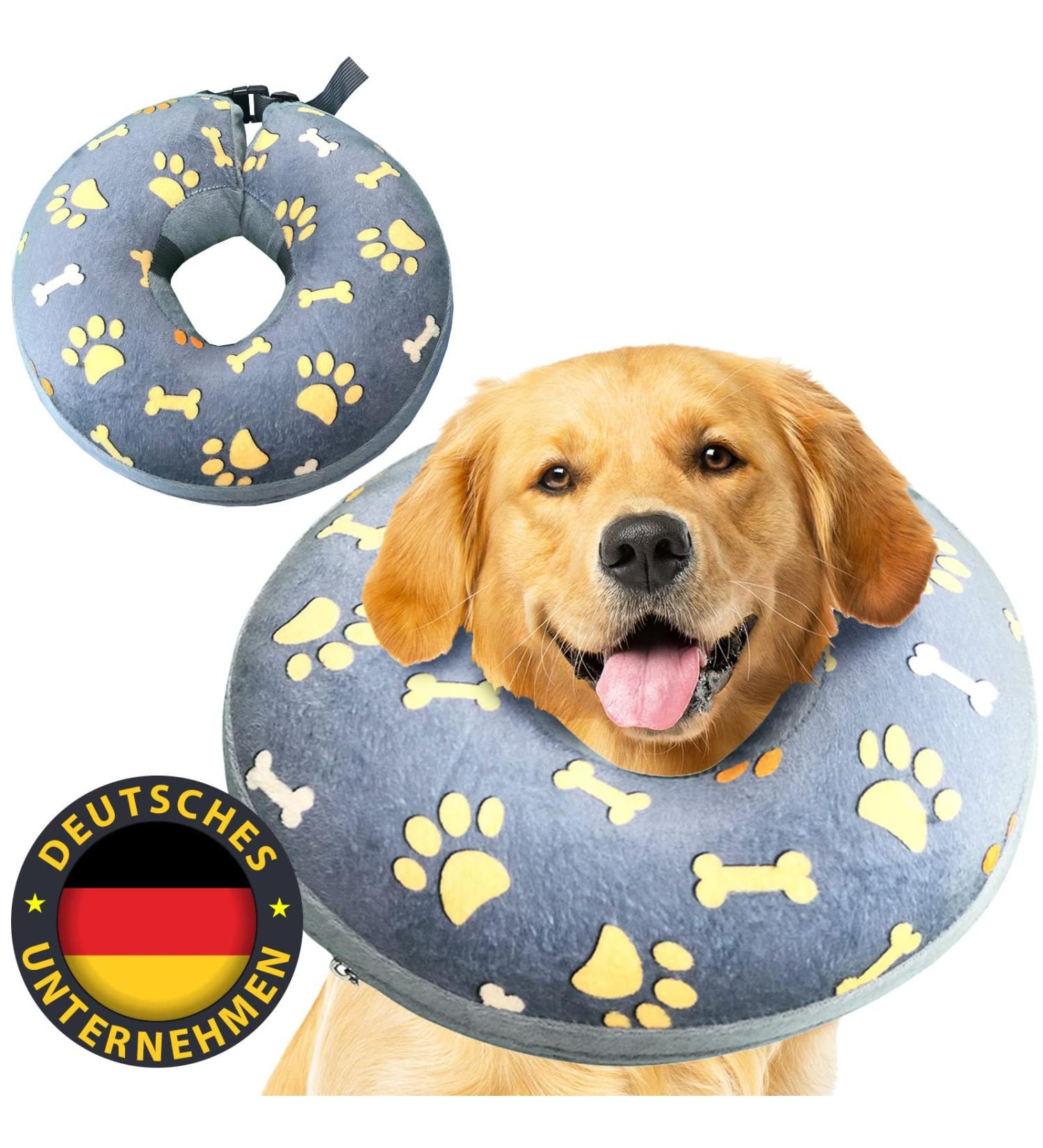 XL Inflatable Dog & Cat Collar - Soft Surgical Leak Protection | OMH Dog Collar - Buy Online on GoSupps.com