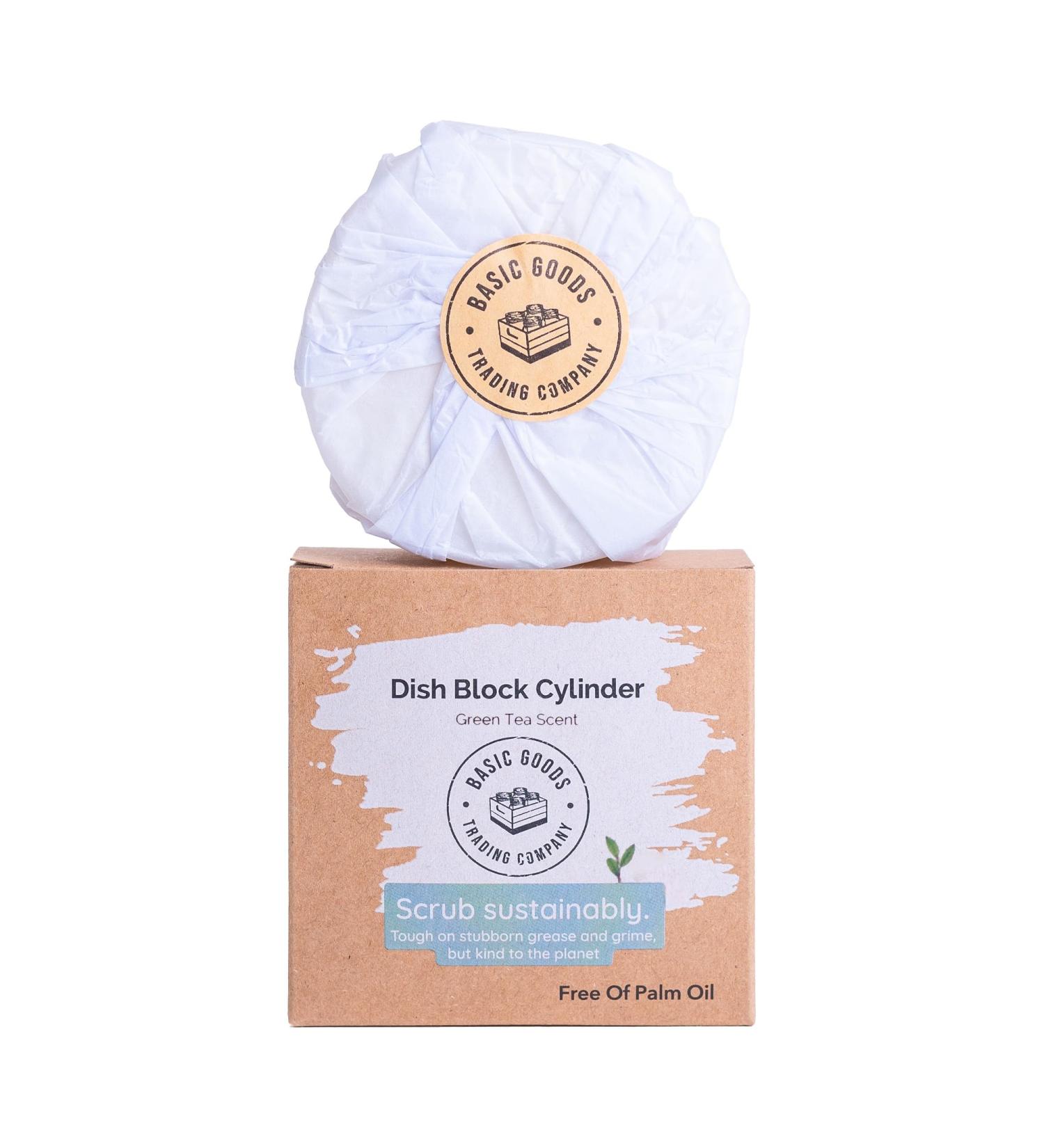 Basic Goods Trading Company Dish Block Tin Refill - BPA-Free Dish Bar Soap Phosphate-Free & Cruelty-Free - Replacement Bar for Sanitizing Dishes | Green Tea 1 count (Pack of 1) Green Tea - Buy Online on GoSupps.com