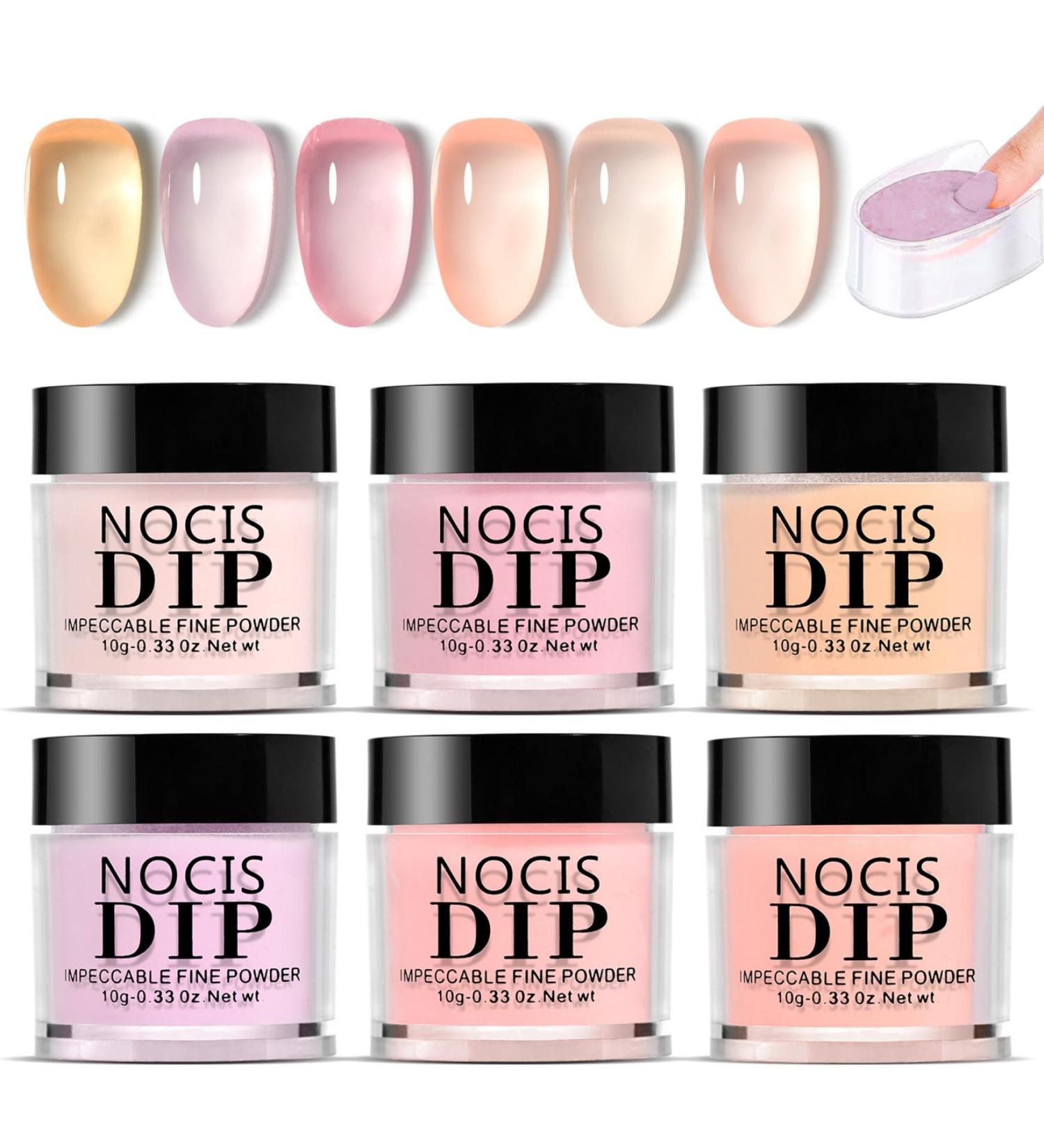 Kit de poudre de trempage pour ongles kit poudre trempage translucide 6 couleurs ensemble manucure fran aise bricolage longue dur e pour d butant salon maison d marrage Na - Buy Online on GoSupps.com