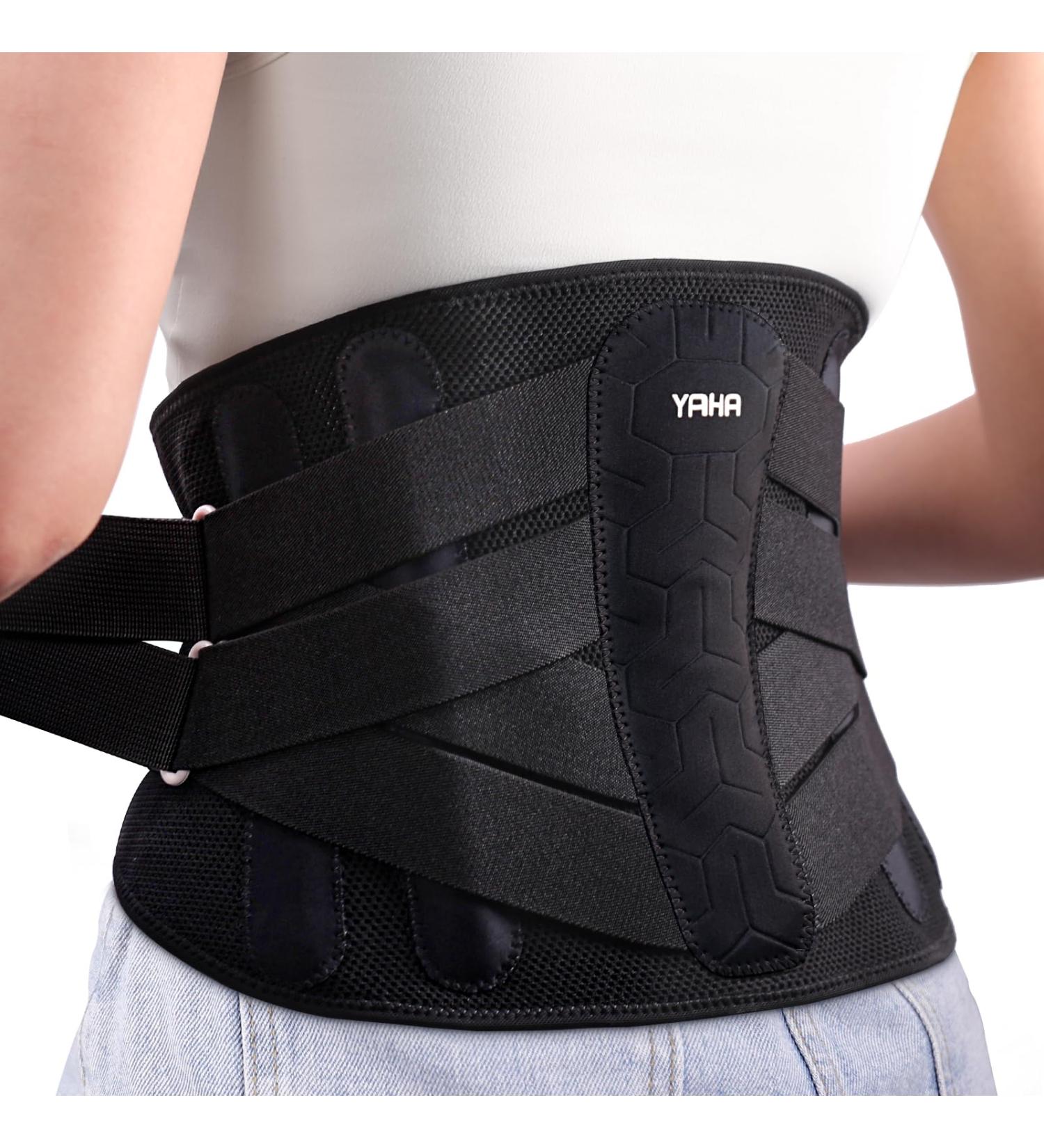 YAHA Back Brace for Lower Back Pain - Ergonomic Lumbar Support Belt for Men & Women | Breathable Heavy Lifting & Sciatica Relief | Size L (Waist 39-45 - Buy Online on GoSupps.com