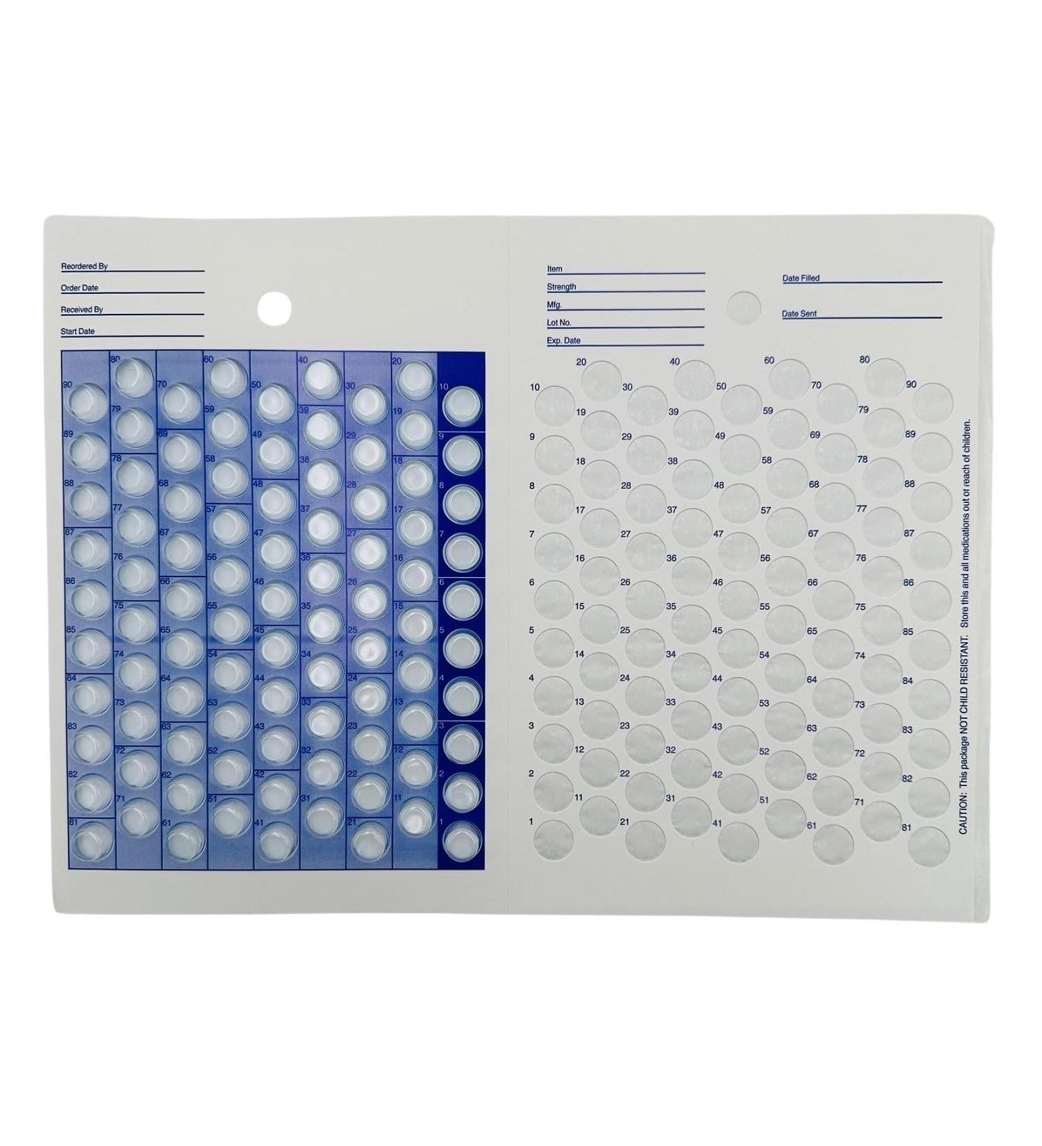 90 Day Cold Seal Pill Blister Cards - Disposable Easy Blister Packs for Medications & Vitamins | Pack of 12 for Camps & Caregivers - Buy Online on GoSupps.com