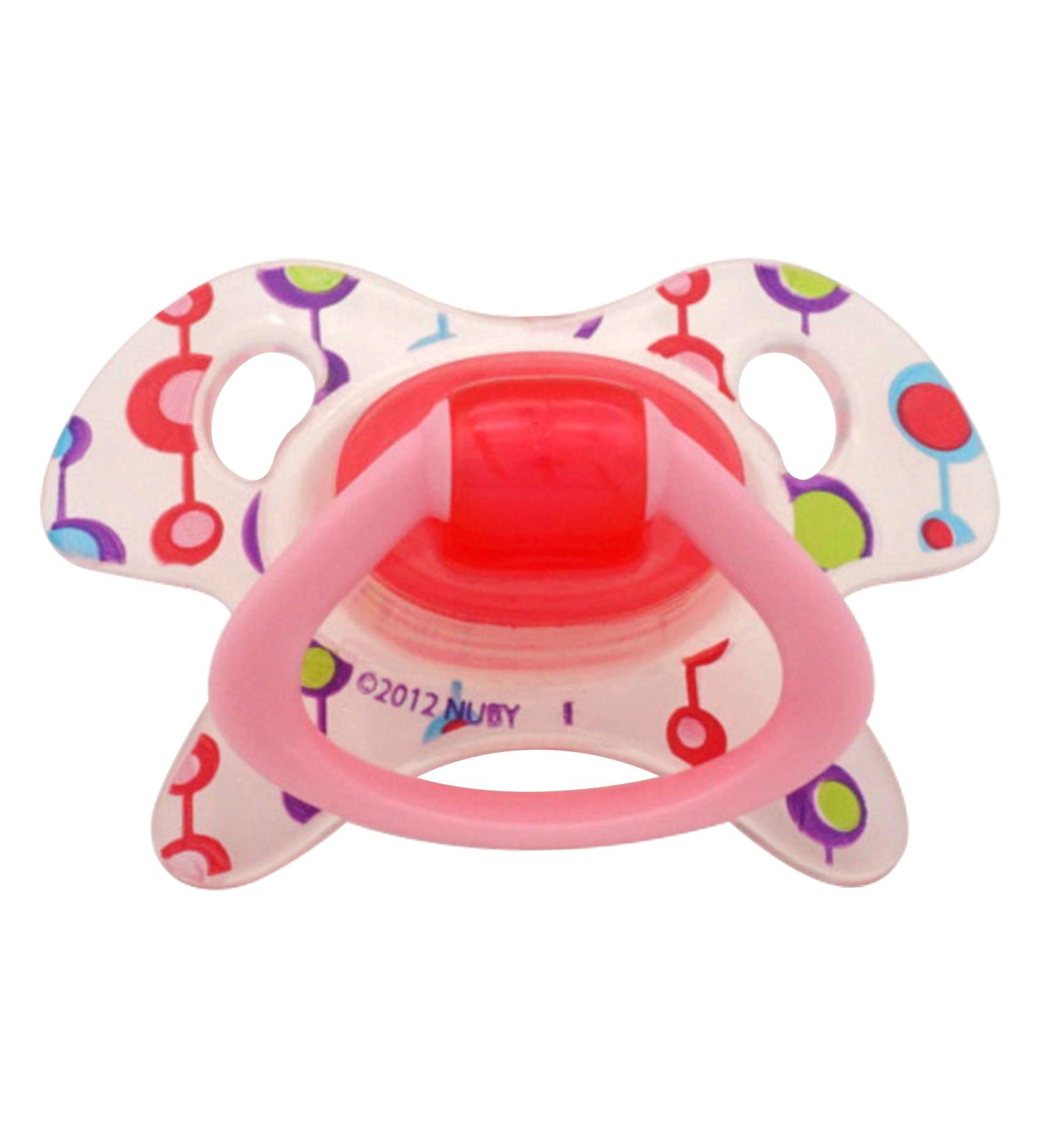 Eco-Friendly BPA-Free Silicone Pacifier for Newborns (0-6 Months) - Soft Air Circulating Design - Pink Rose - Buy Online on GoSupps.com