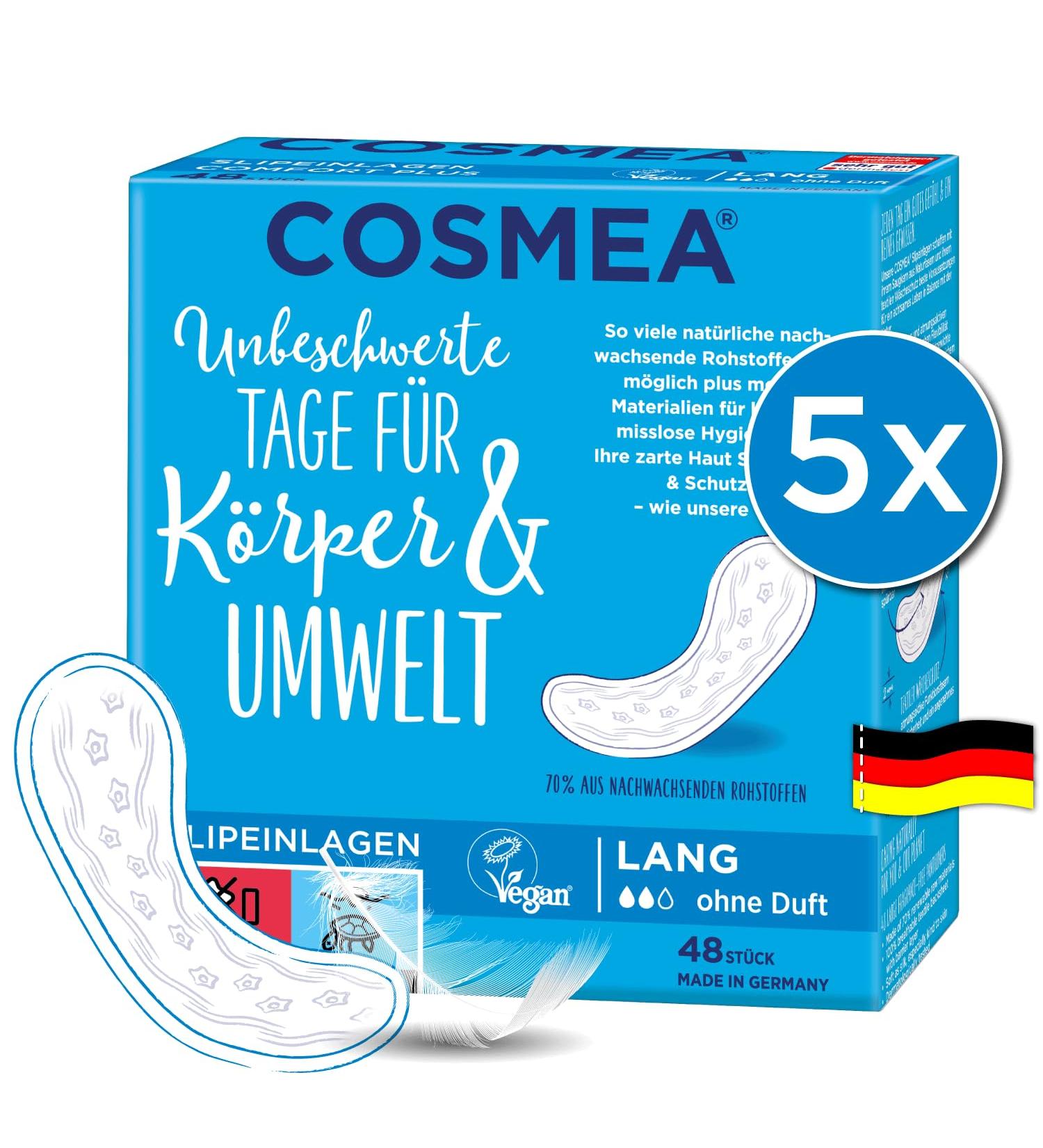 Buy Cosmea Long Unscented Panty Liners Value Pack of 5 - Hygiene Pads | International Shipping - Buy Online on GoSupps.com