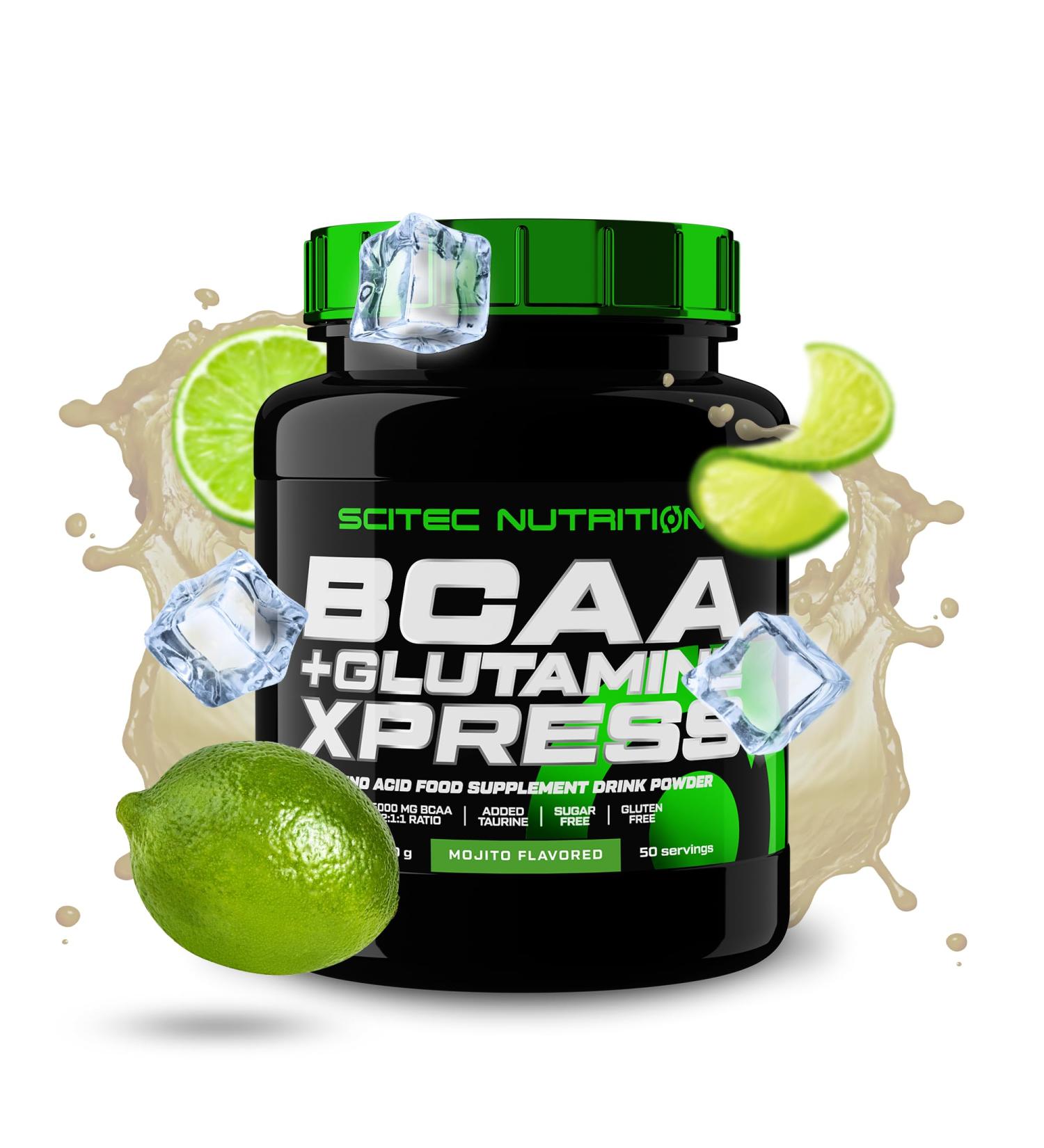 Scitec Nutrition BCAA + Glutamine Xpress - M lange d'acides amin s essentiels - avec 5g de BCAA 2:1:1-5g de Glutamine - enrichi en Taurine 600 g Mojito Mojito 600 g (Lot de 1) - Buy Online on GoSupps.com