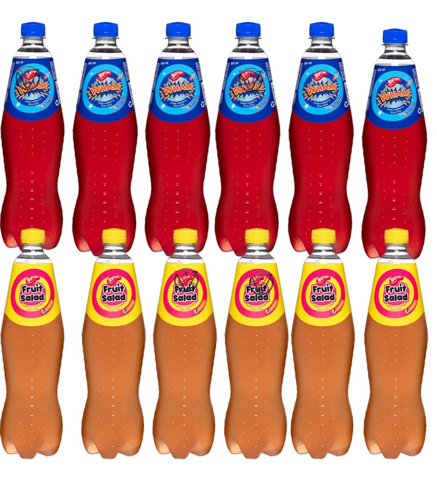 Barratt Fruit Salad Wham Fizzy Drink 850ml | Pick Any Flavour & Number of Bottles - Buy Online on GoSupps.com