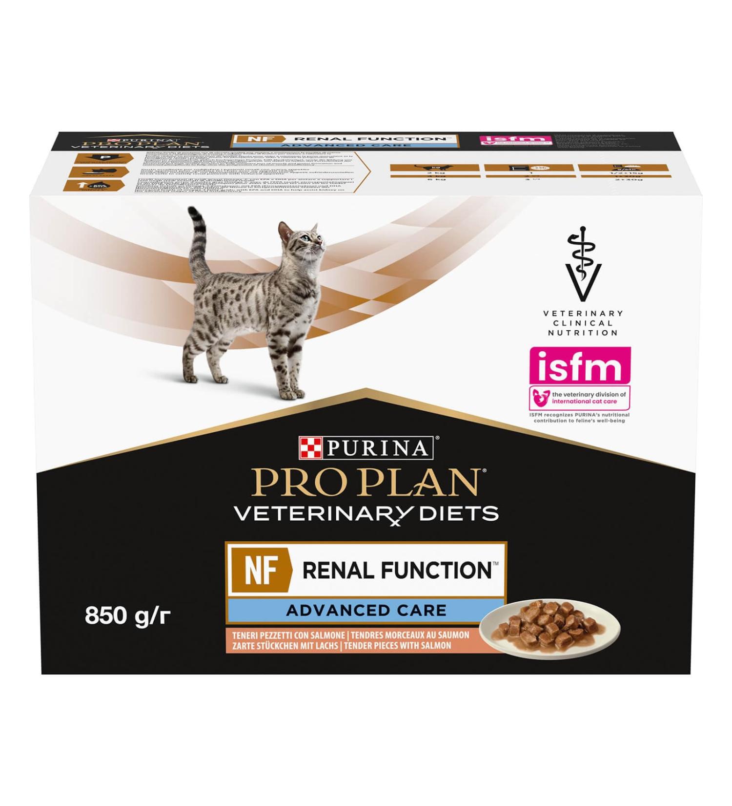 PRO PLAN VETERINARY DIETS NF Renal Function Wet Cat Food Salmon 10x85g - Buy Online on GoSupps.com
