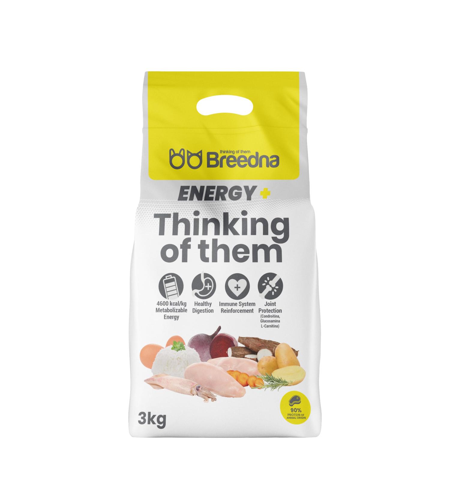 BREEDNA - Energy+ 3kg | Turkey and Chicken Adult Dog Food | Ideal for Extreme Activities Mushing Agility | Source of Energy and Vitamins - Buy Online on GoSupps.com