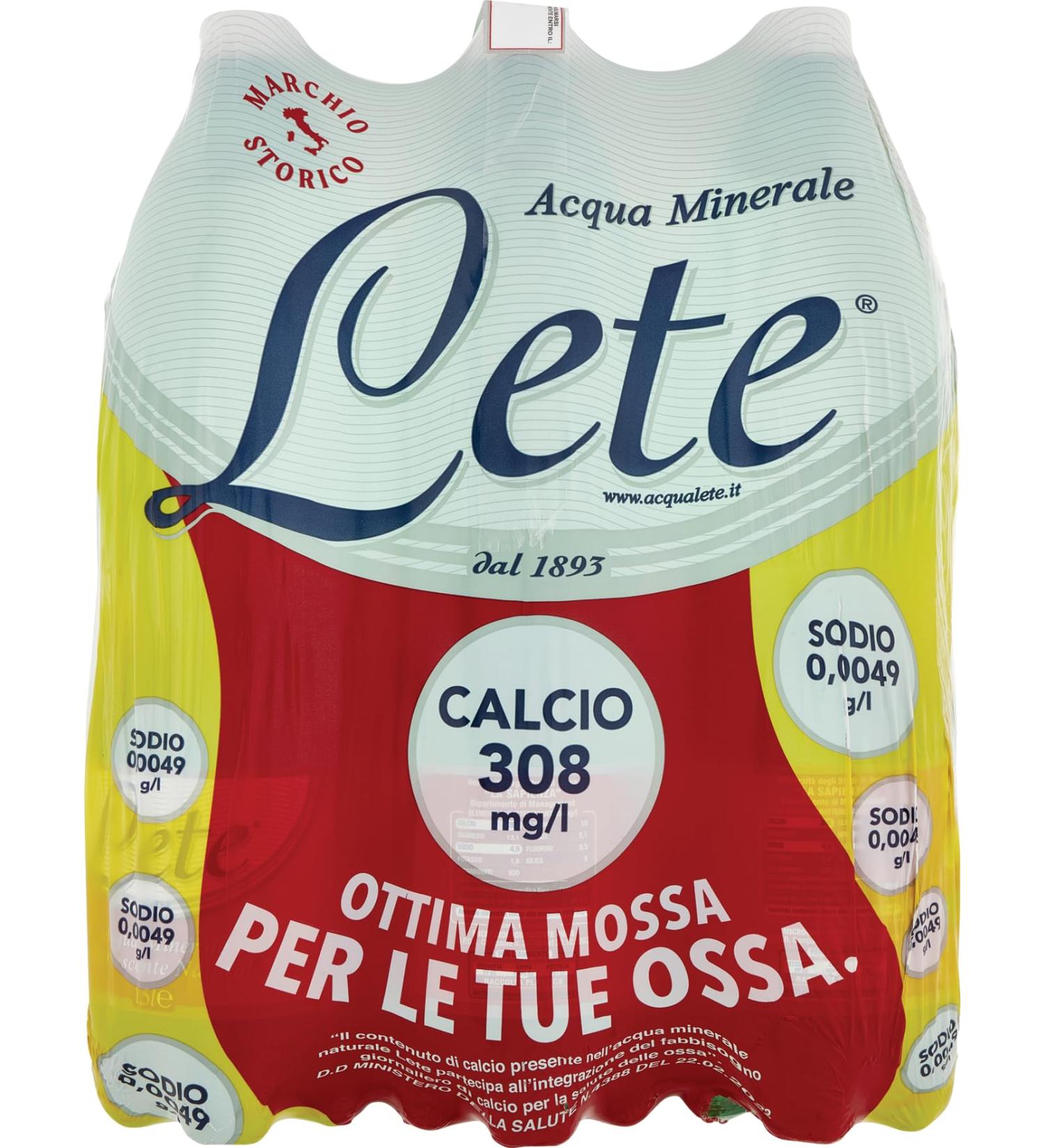 Lete Acqua Minerale Effervescente Naturale 1.5L (Confezione da 6) - Buy Online on GoSupps.com