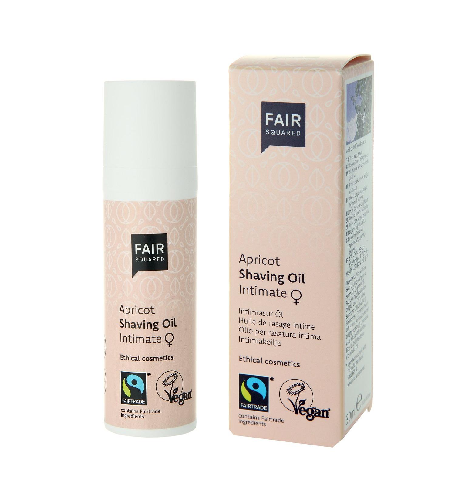 FAIR SQUARED Apricot Shaving Oil for Women - 30ml | Vegan Natural Cosmetics - International Shipping Available - Buy Online on GoSupps.com